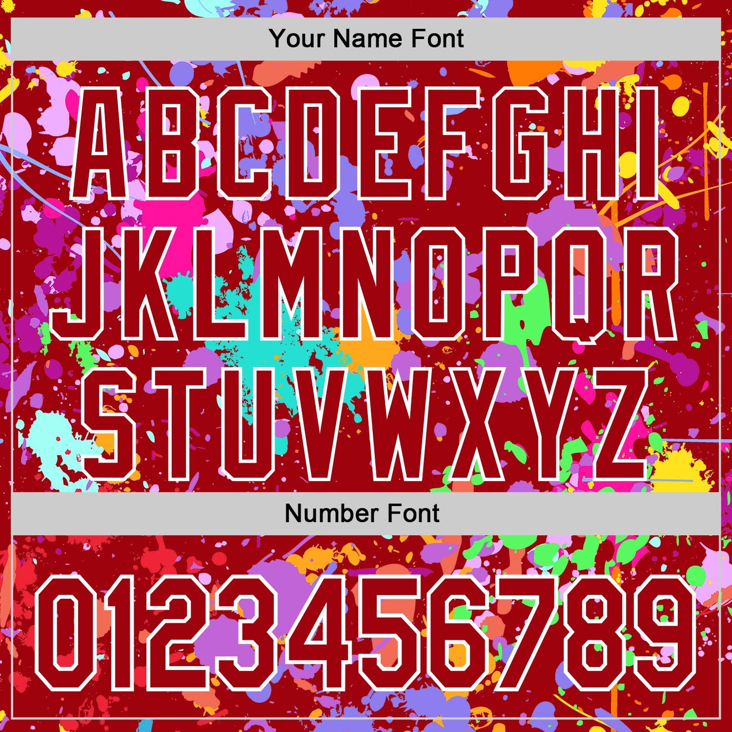 Custom Graffiti Pattern Red-White Splash Bomber Full-Snap Varsity Letterman Hoodie Jacket view 6