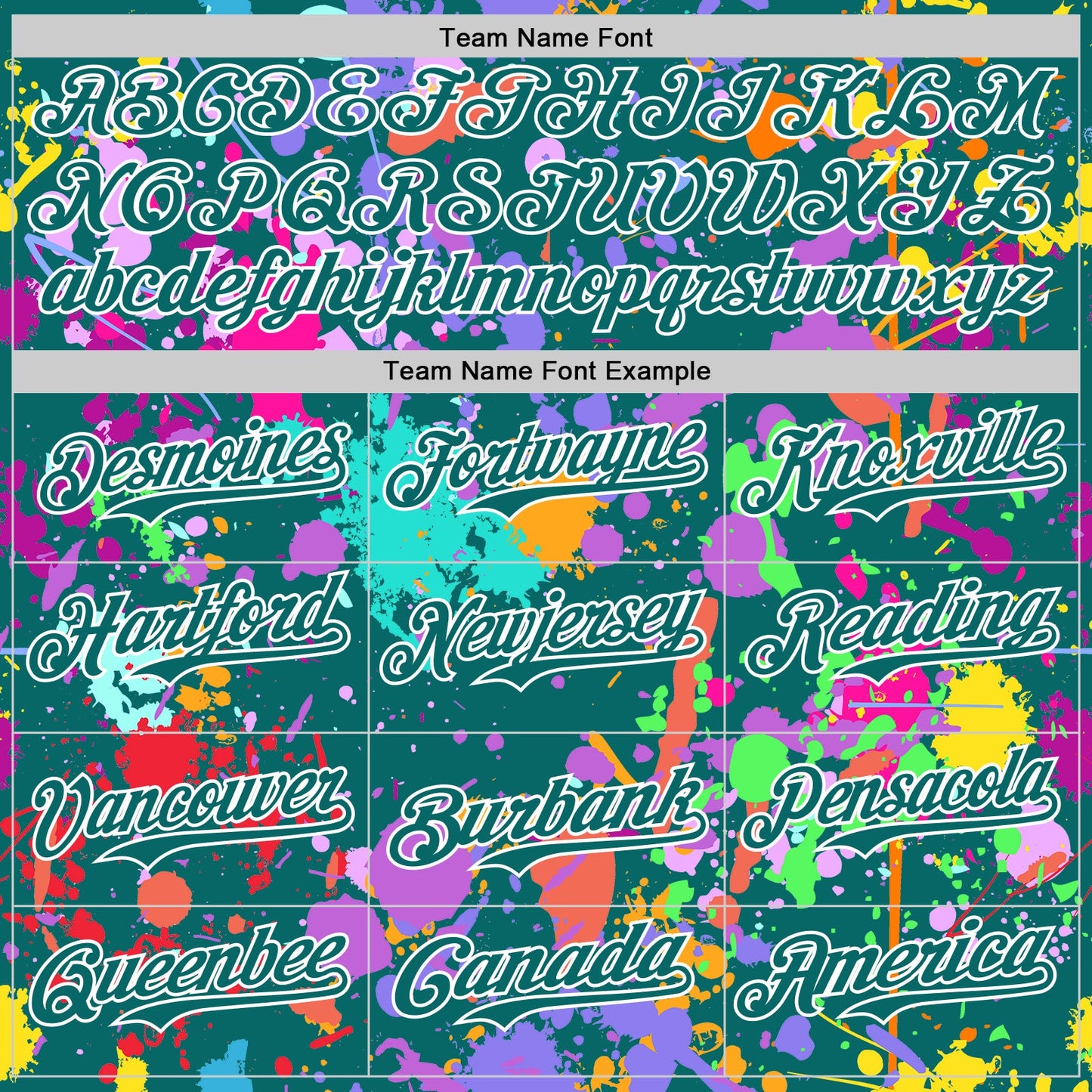 Custom Graffiti Pattern Teal-White Splash Bomber Full-Snap Varsity Letterman Hoodie Jacket view 5