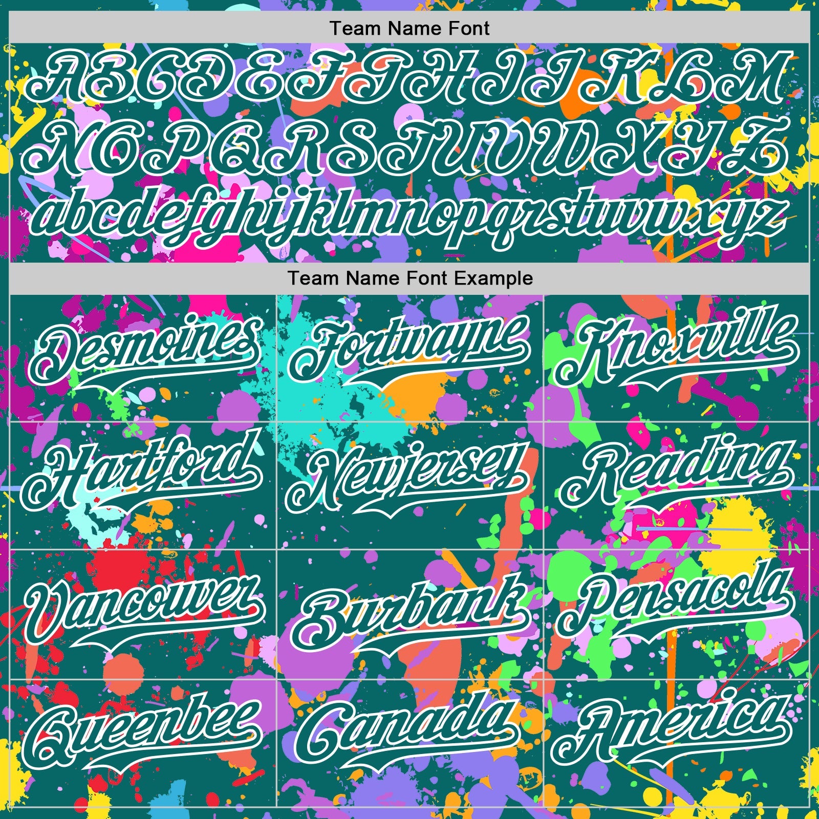 Custom Graffiti Pattern Teal-White Splash Bomber Full-Snap Varsity Letterman Hoodie Jacket view 5