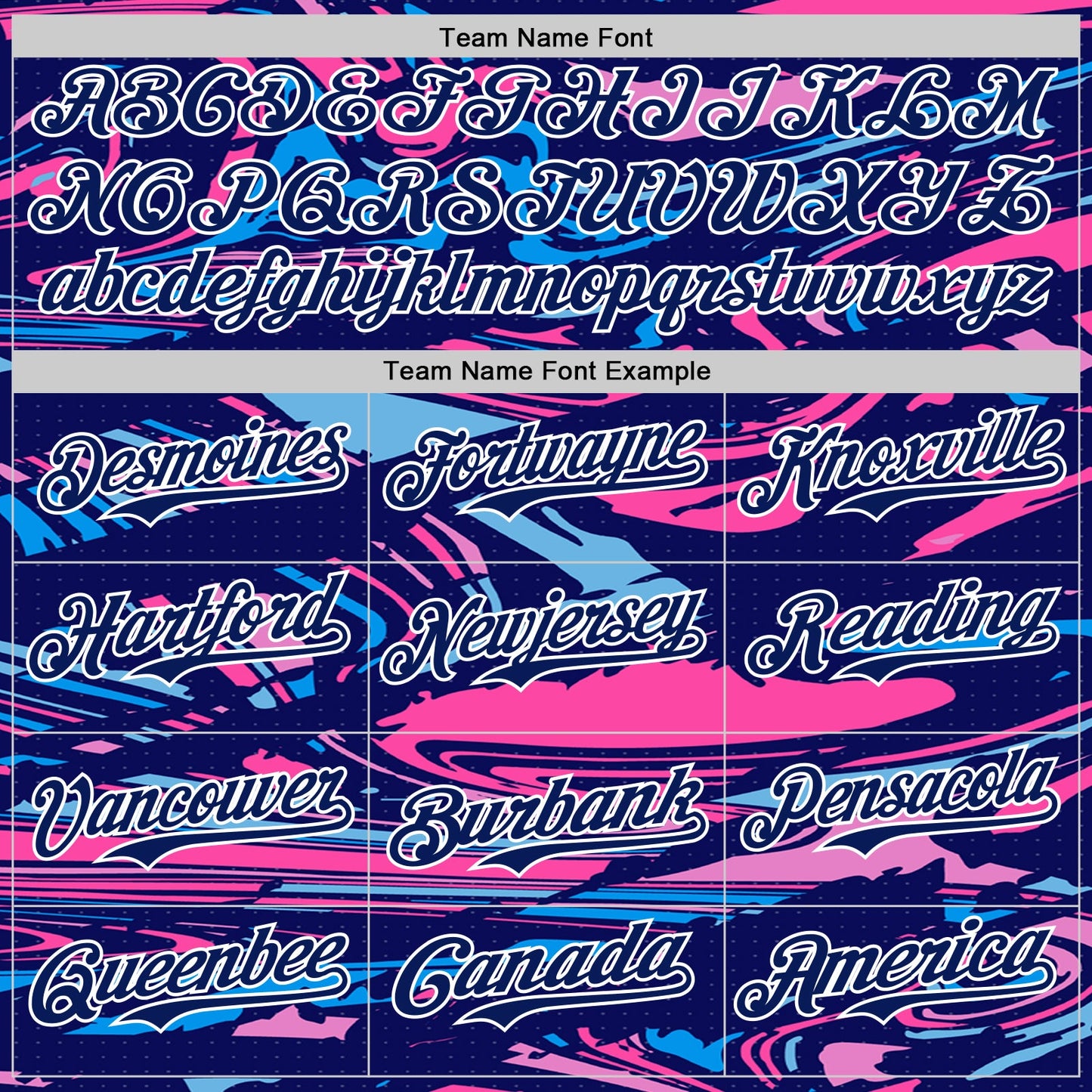 Custom Figure Royal Pink Light Blue-White Fluid Pattern Bomber Full-Snap Varsity Letterman Hoodie Jacket view 5