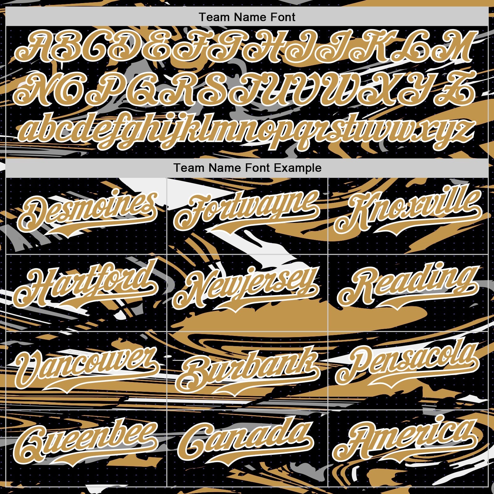 Custom Figure Old Gold Black-White Fluid Pattern Bomber Full-Snap Varsity Letterman Hoodie Jacket view 5