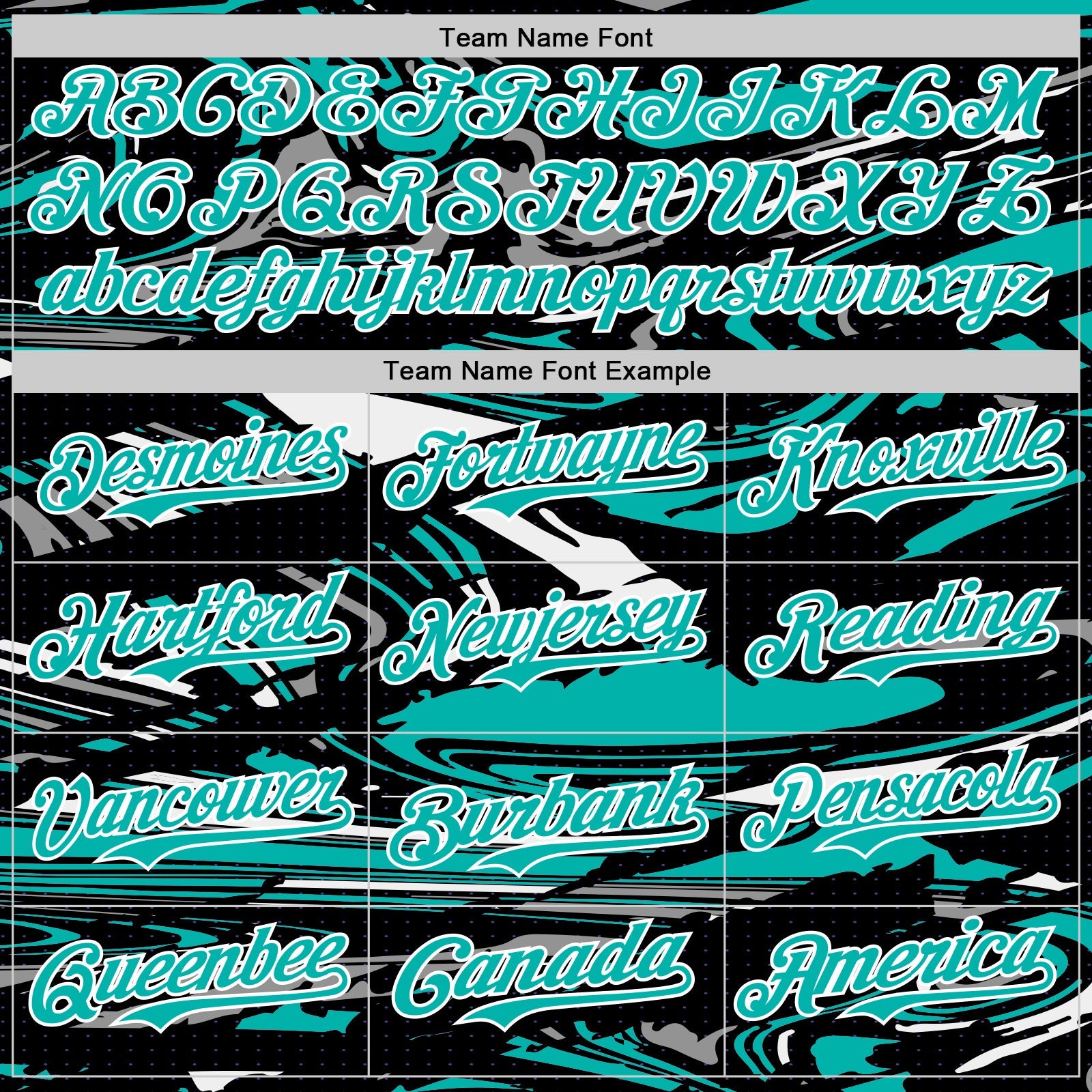 Custom Figure Aqua Black-White Fluid Pattern Bomber Full-Snap Varsity Letterman Hoodie Jacket view 5