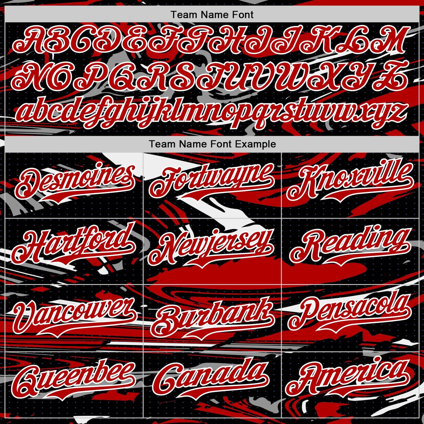 Custom Figure Red Black-White Fluid Pattern Bomber Full-Snap Varsity Letterman Hoodie Jacket view 5