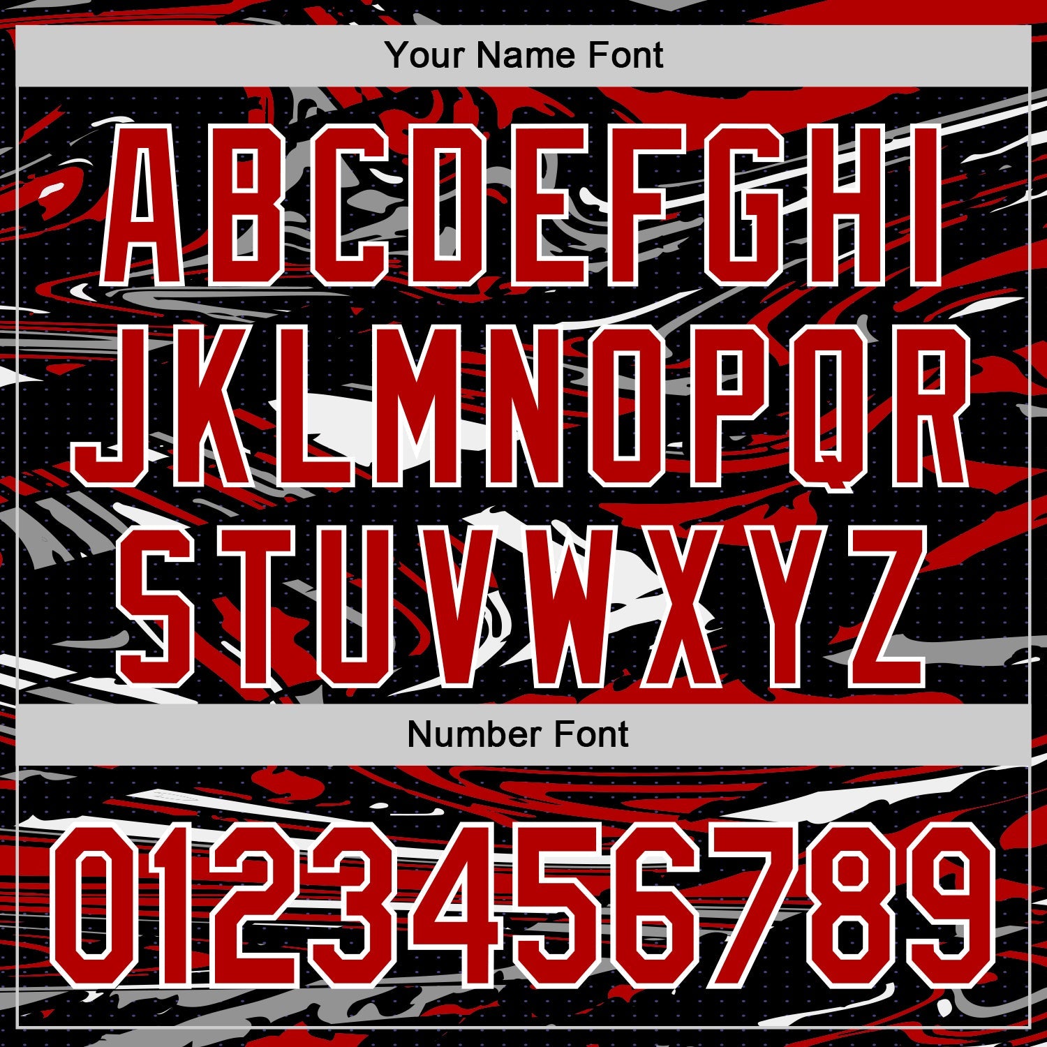 Custom Figure Red Black-White Fluid Pattern Bomber Full-Snap Varsity Letterman Hoodie Jacket view 6