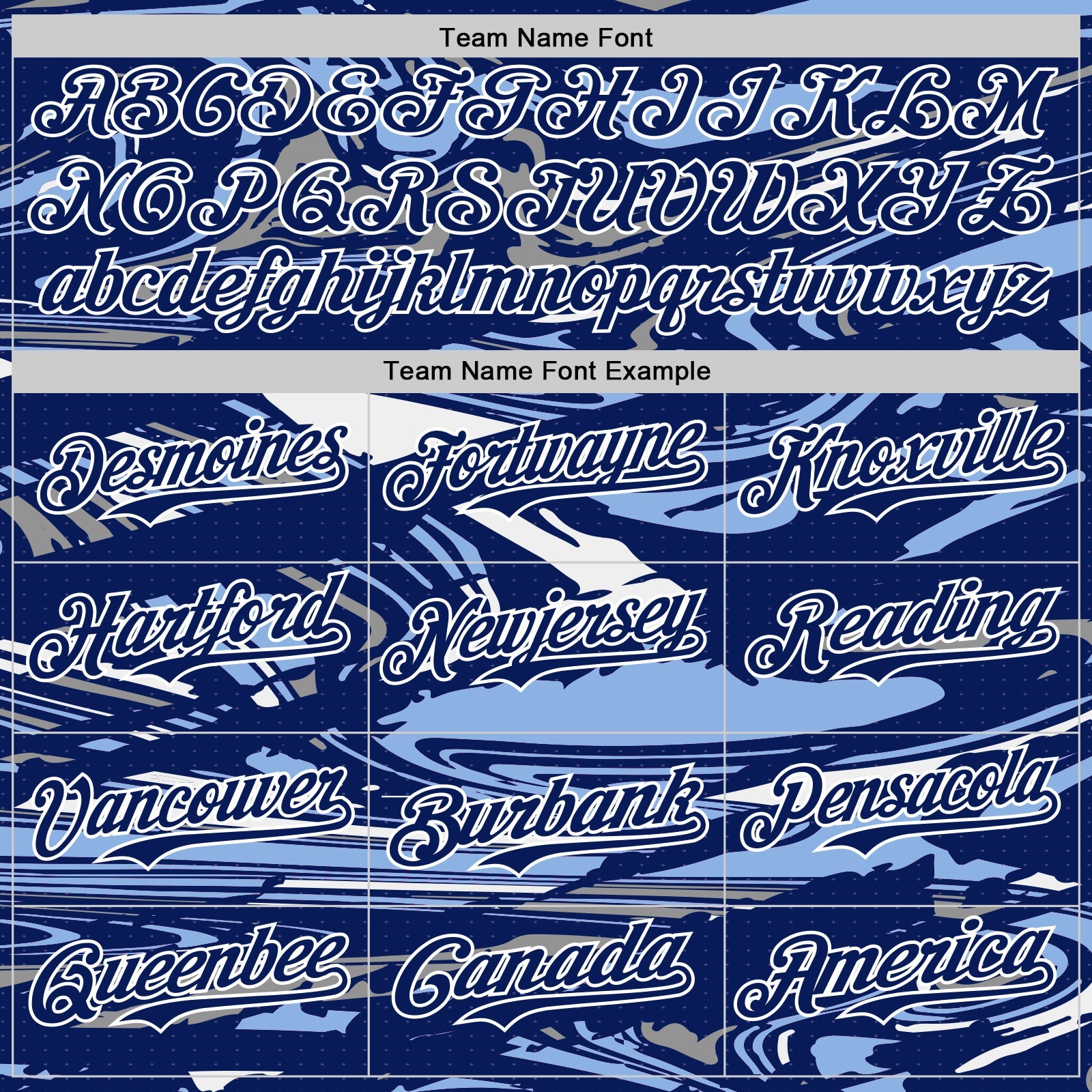 Custom Figure Royal Light Blue-White Fluid Pattern Bomber Full-Snap Varsity Letterman Hoodie Jacket view 5