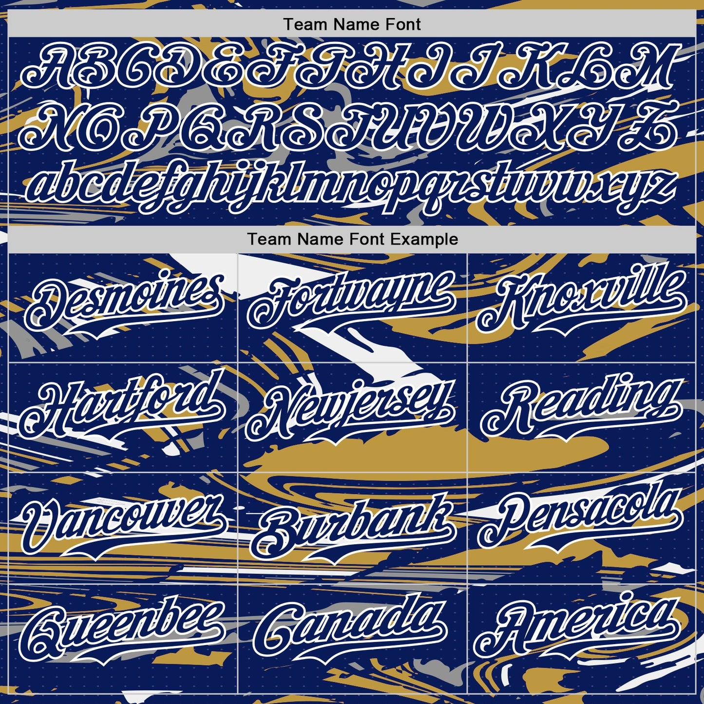Custom Figure Royal Old Gold-White Fluid Pattern Bomber Full-Snap Varsity Letterman Hoodie Jacket view 5
