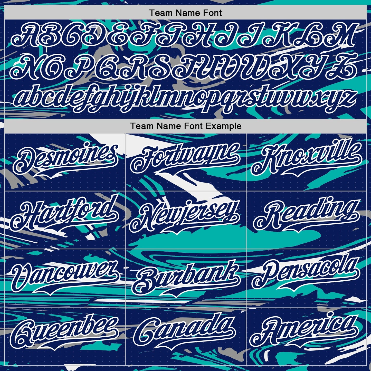 Custom Figure Royal Aqua-White Fluid Pattern Bomber Full-Snap Varsity Letterman Hoodie Jacket view 5