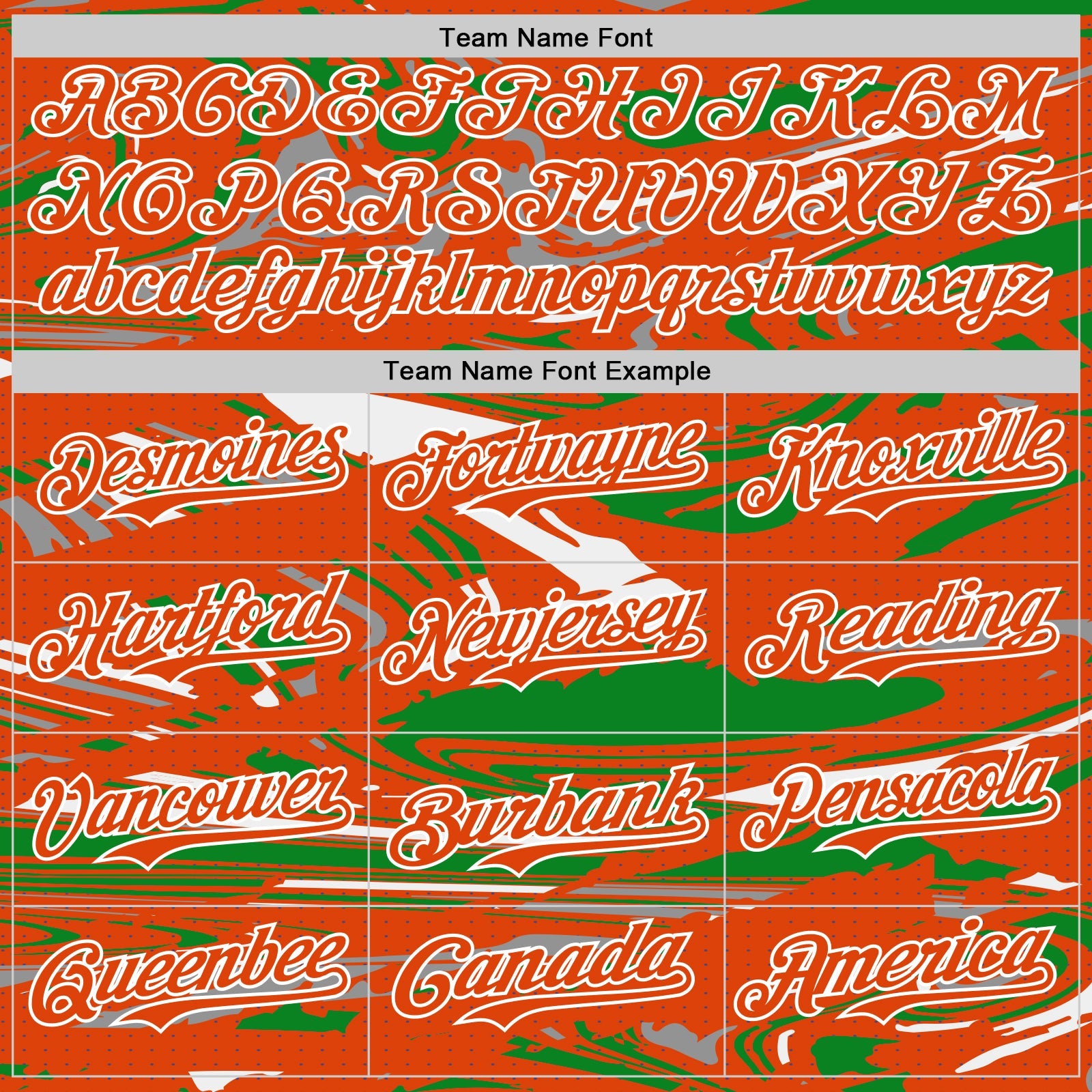 Custom Figure Orange Grass Green-White Fluid Pattern Bomber Full-Snap Varsity Letterman Hoodie Jacket view 5