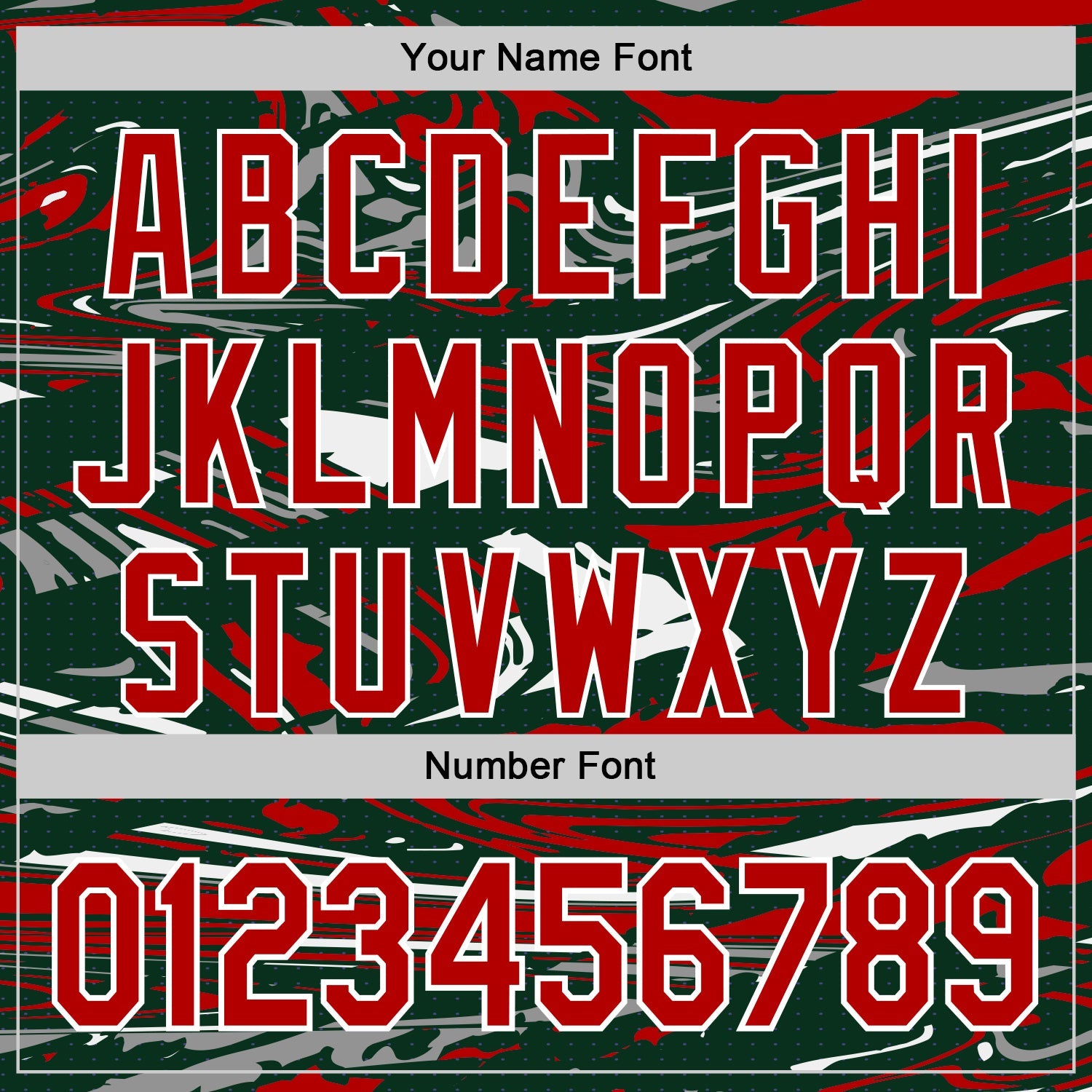 Custom Figure Red Green-White Fluid Pattern Bomber Full-Snap Varsity Letterman Hoodie Jacket view 6