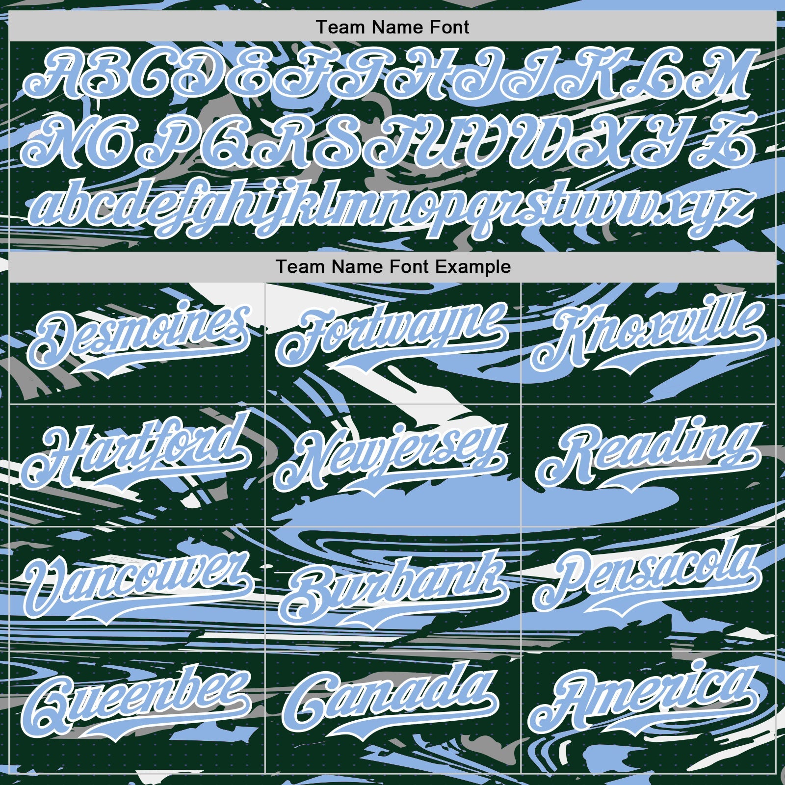 Custom Figure Light Blue Green-White Fluid Pattern Bomber Full-Snap Varsity Letterman Hoodie Jacket view 5