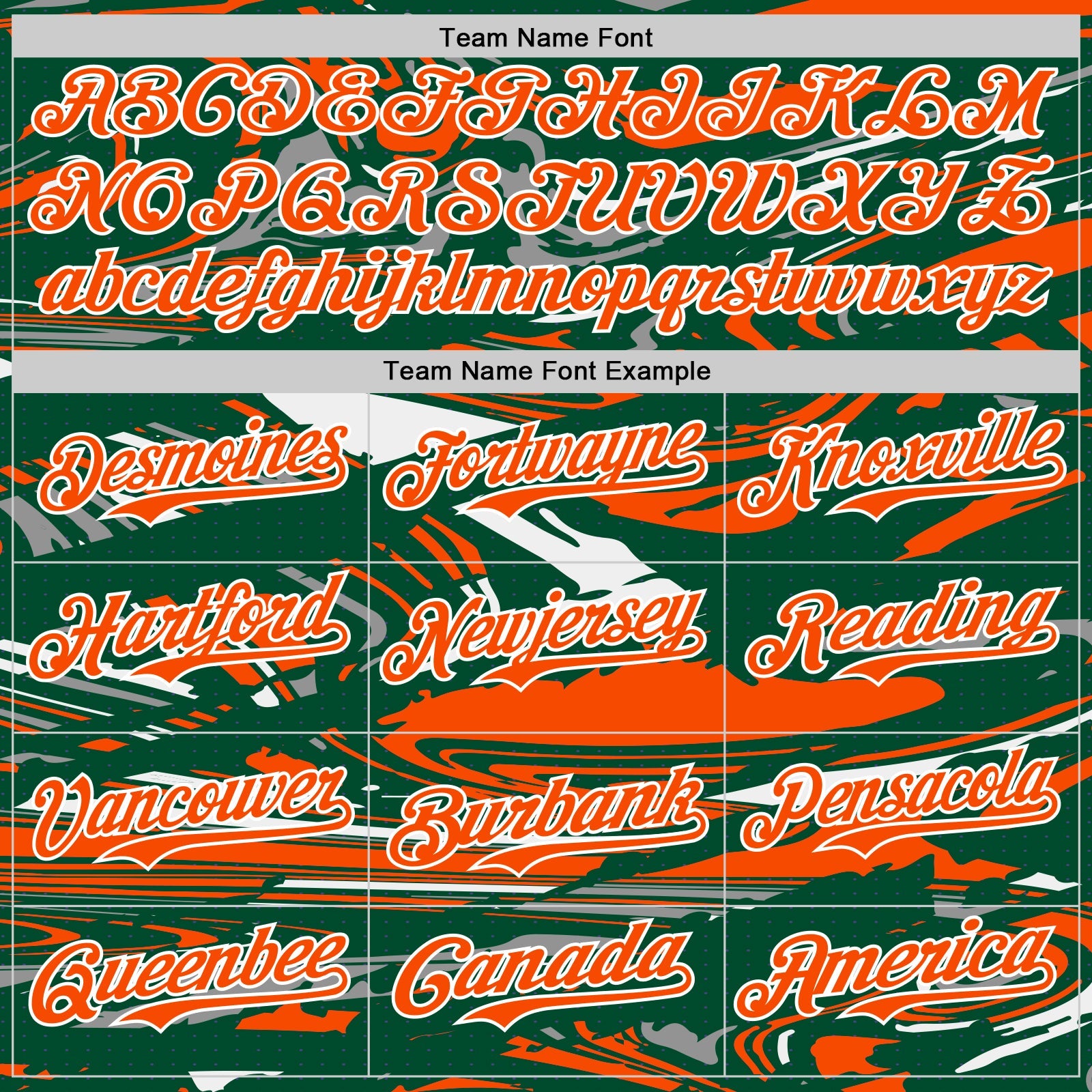 Custom Figure Orange Kelly Green-White Fluid Pattern Bomber Full-Snap Varsity Letterman Hoodie Jacket view 5