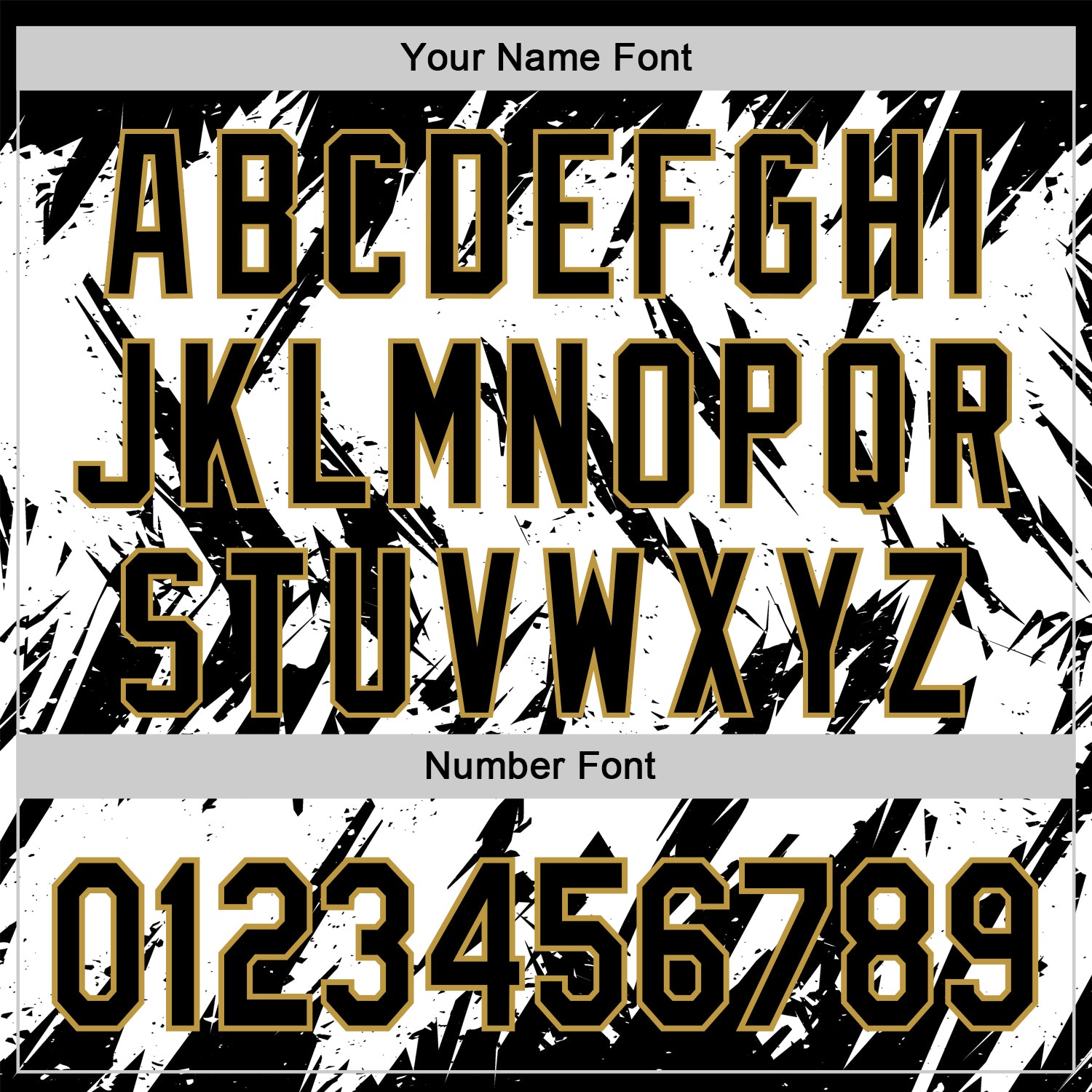 Custom Black White-Old Gold Abstract Sharp Shape Fragment Pattern Bomber Full-Snap Varsity Letterman Hoodie Jacket view 6