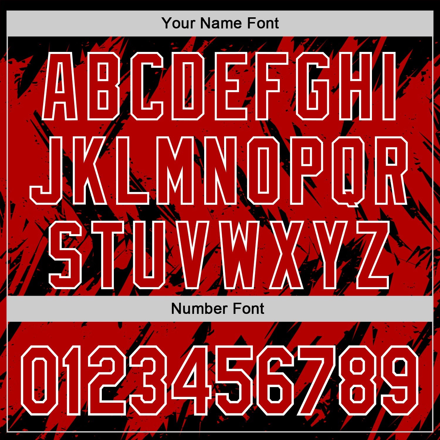 Custom Black Red-White Abstract Sharp Shape Fragment Pattern Bomber Full-Snap Varsity Letterman Hoodie Jacket view 6