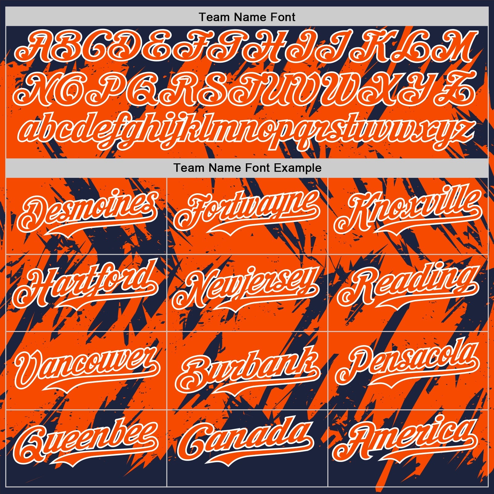 Custom Navy Orange-White Abstract Sharp Shape Fragment Pattern Bomber Full-Snap Varsity Letterman Hoodie Jacket view 5