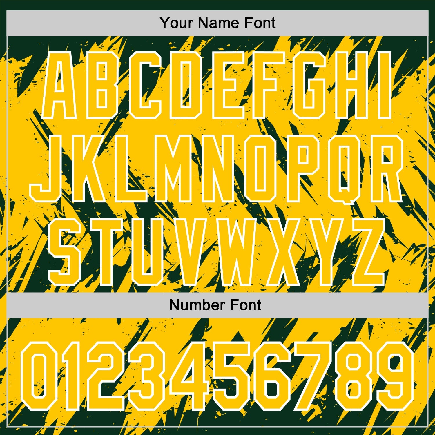 Custom Green Yellow Gold-White Abstract Sharp Shape Fragment Pattern Bomber Full-Snap Varsity Letterman Hoodie Jacket view 6