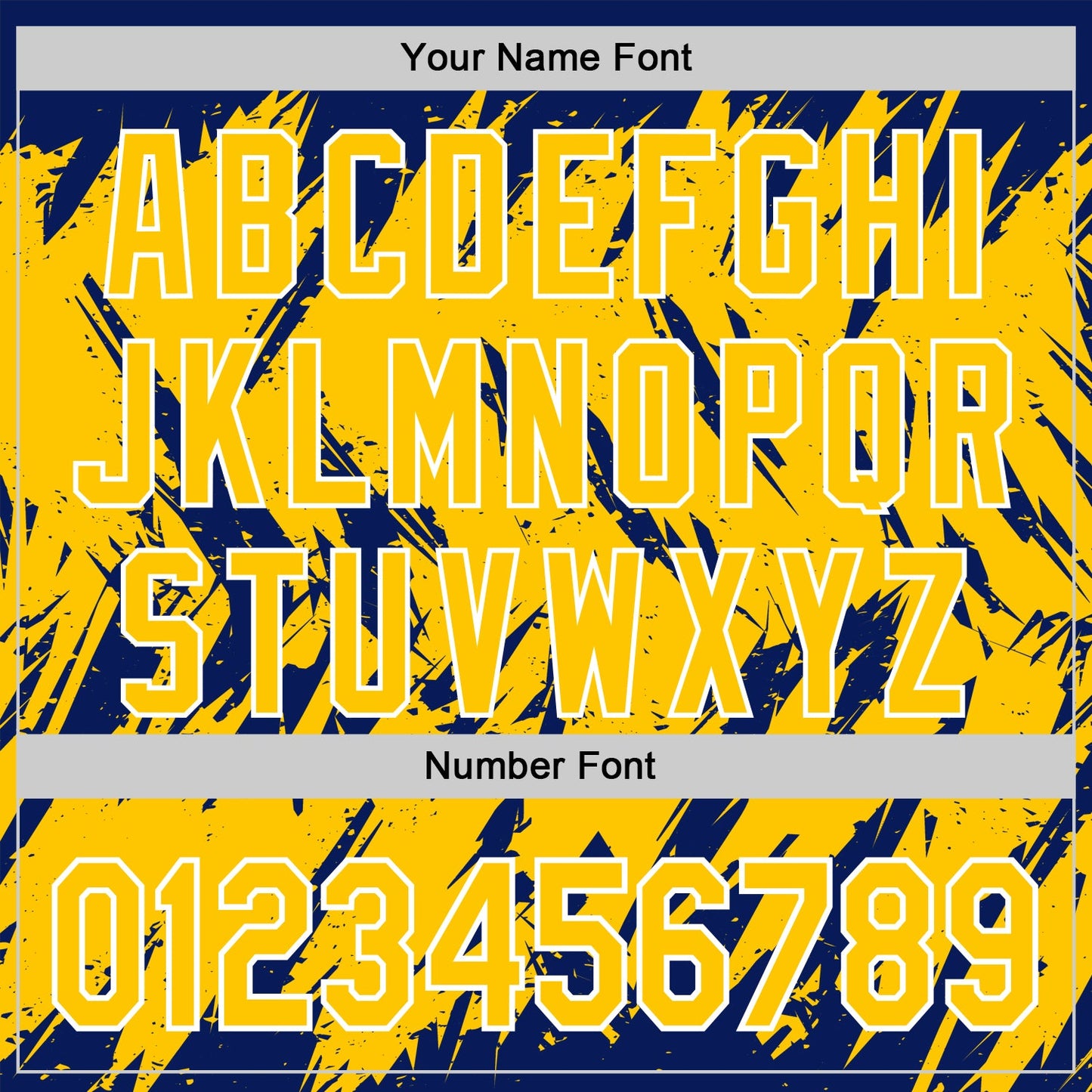 Custom Royal Yellow-White Abstract Sharp Shape Fragment Pattern Bomber Full-Snap Varsity Letterman Hoodie Jacket view 6