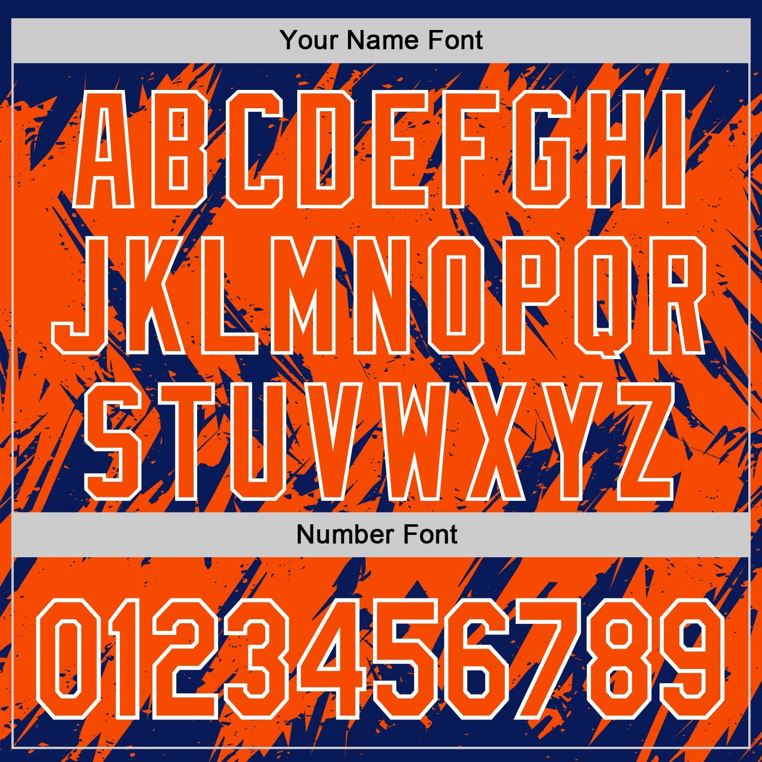 Custom Royal Orange-White Abstract Sharp Shape Fragment Pattern Bomber Full-Snap Varsity Letterman Hoodie Jacket view 6