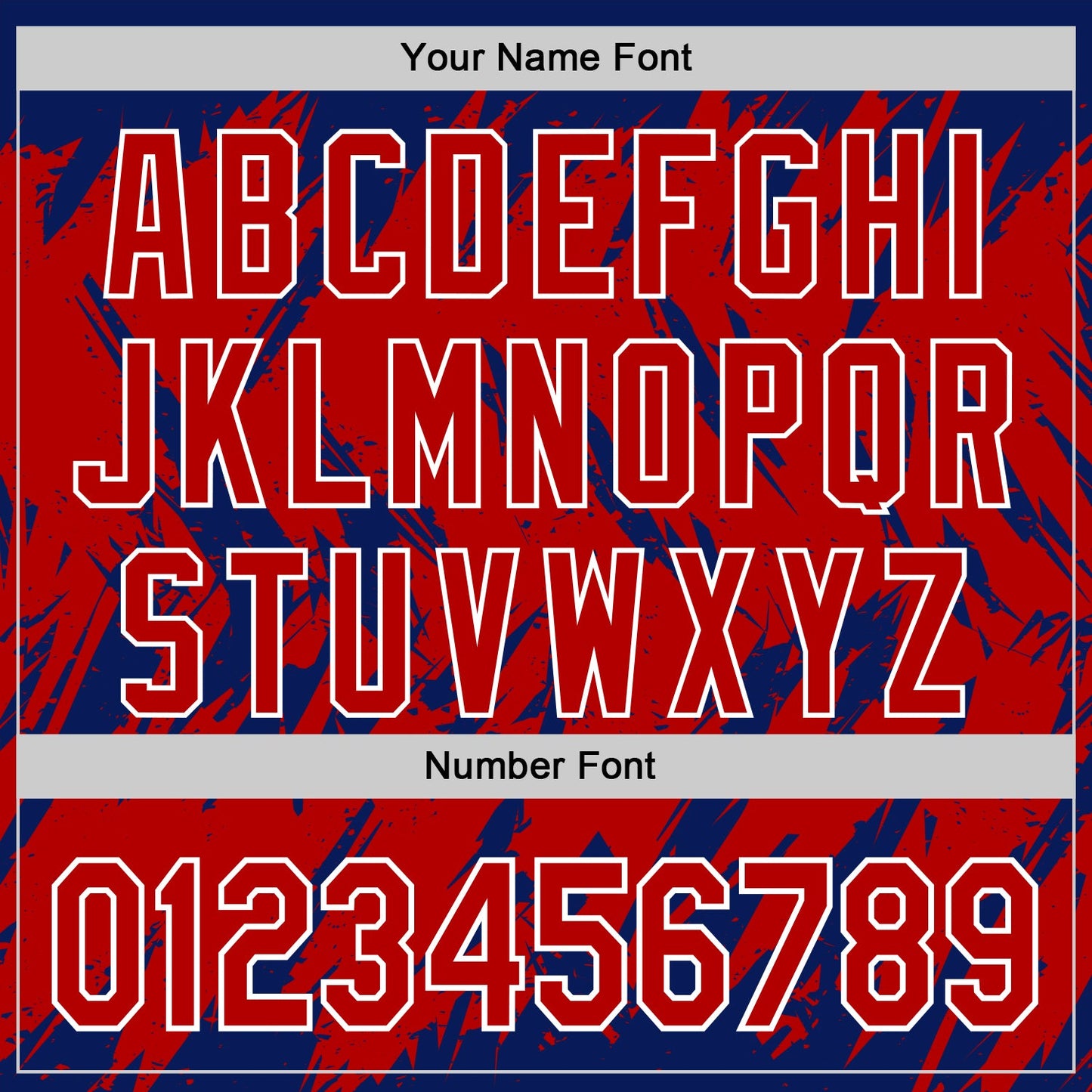 Custom Royal Red-White Abstract Sharp Shape Fragment Pattern Bomber Full-Snap Varsity Letterman Hoodie Jacket view 6