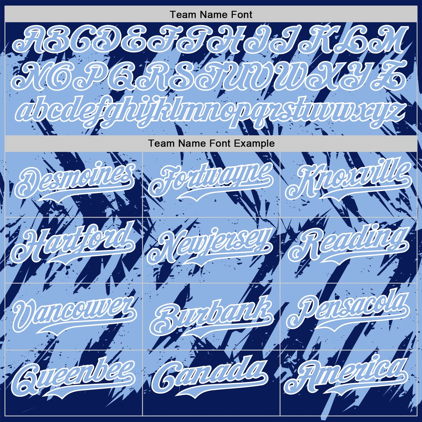Custom Royal Light Blue-White Abstract Sharp Shape Fragment Pattern Bomber Full-Snap Varsity Letterman Hoodie Jacket view 5