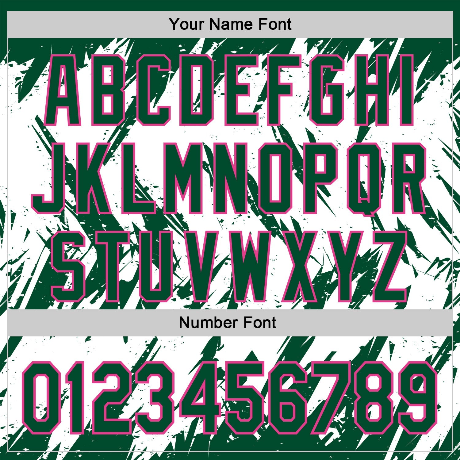 Custom Kelly Green White-Pink Abstract Sharp Shape Fragment Pattern Bomber Full-Snap Varsity Letterman Hoodie Jacket view 6