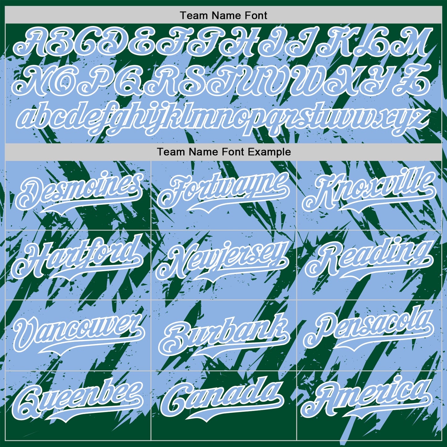 Custom Kelly Green Light Blue-White Abstract Sharp Shape Fragment Pattern Bomber Full-Snap Varsity Letterman Hoodie Jacket view 5