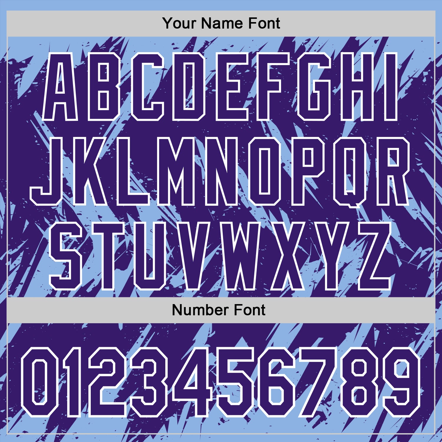 Custom Light Blue Purple-White Abstract Sharp Shape Fragment Pattern Bomber Full-Snap Varsity Letterman Hoodie Jacket view 6