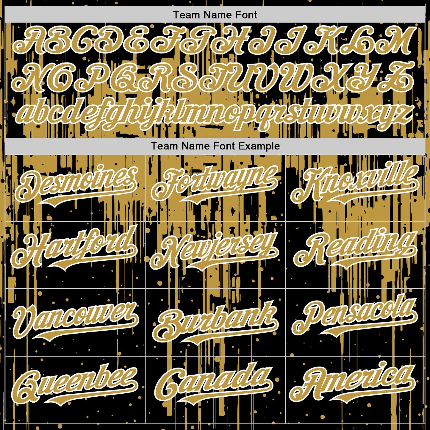 Custom Black Old Gold-White Dripping Splatter Bomber Full-Snap Varsity Letterman Hoodie Jacket view 5