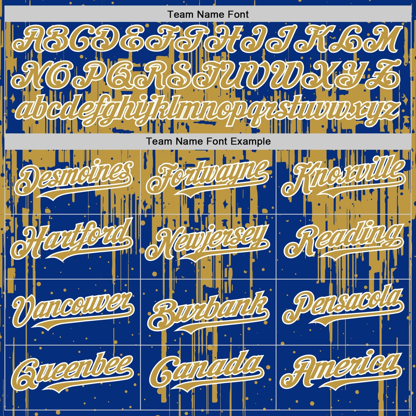 Custom Royal Old Gold-White Dripping Splatter Bomber Full-Snap Varsity Letterman Hoodie Jacket view 5