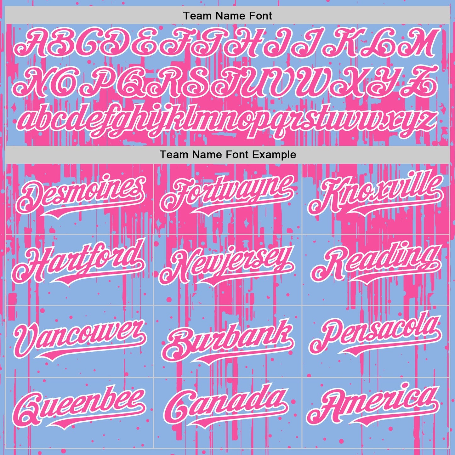 Custom Light Blue Pink-White Dripping Splatter Bomber Full-Snap Varsity Letterman Hoodie Jacket view 5
