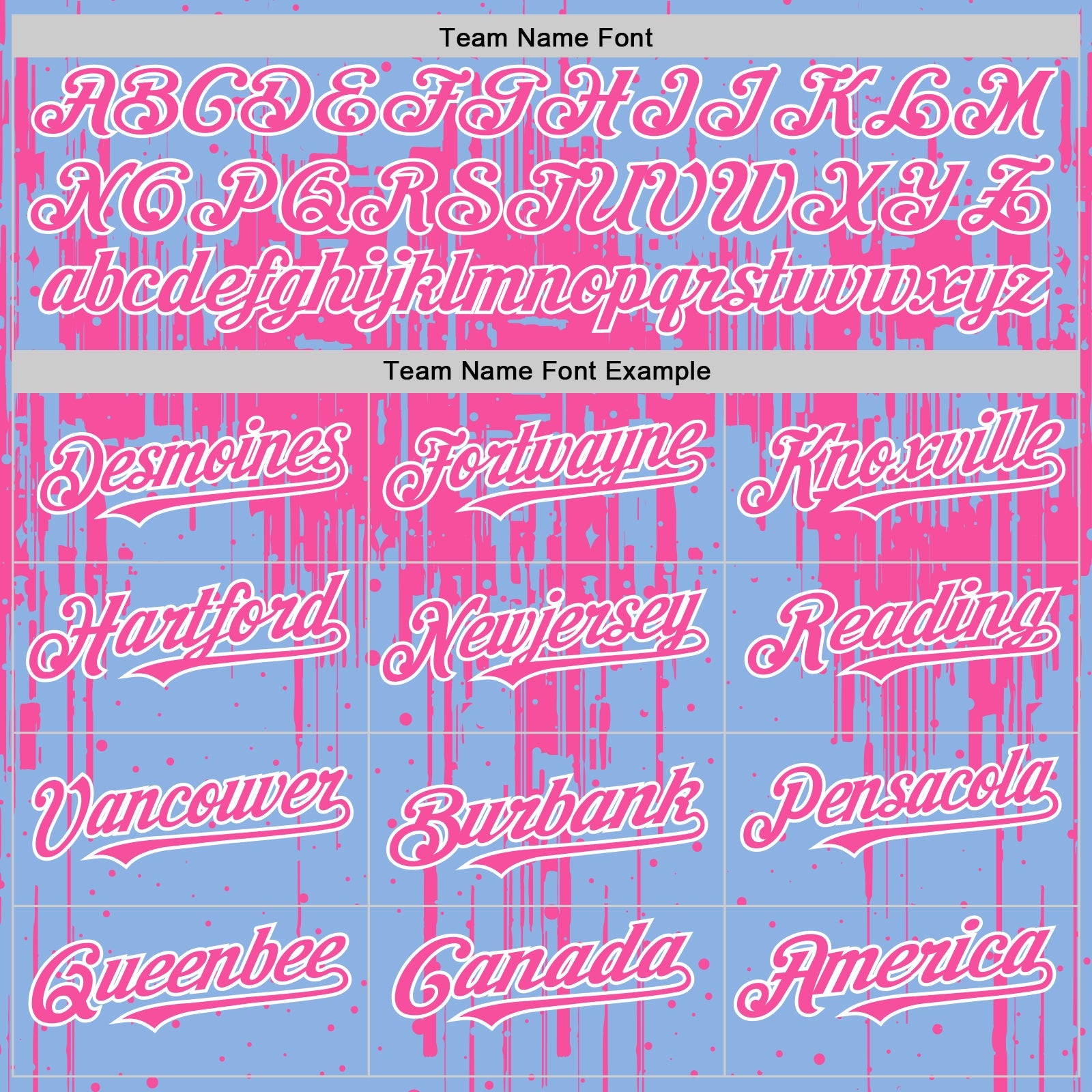 Custom Light Blue Pink-White Dripping Splatter Bomber Full-Snap Varsity Letterman Hoodie Jacket view 5