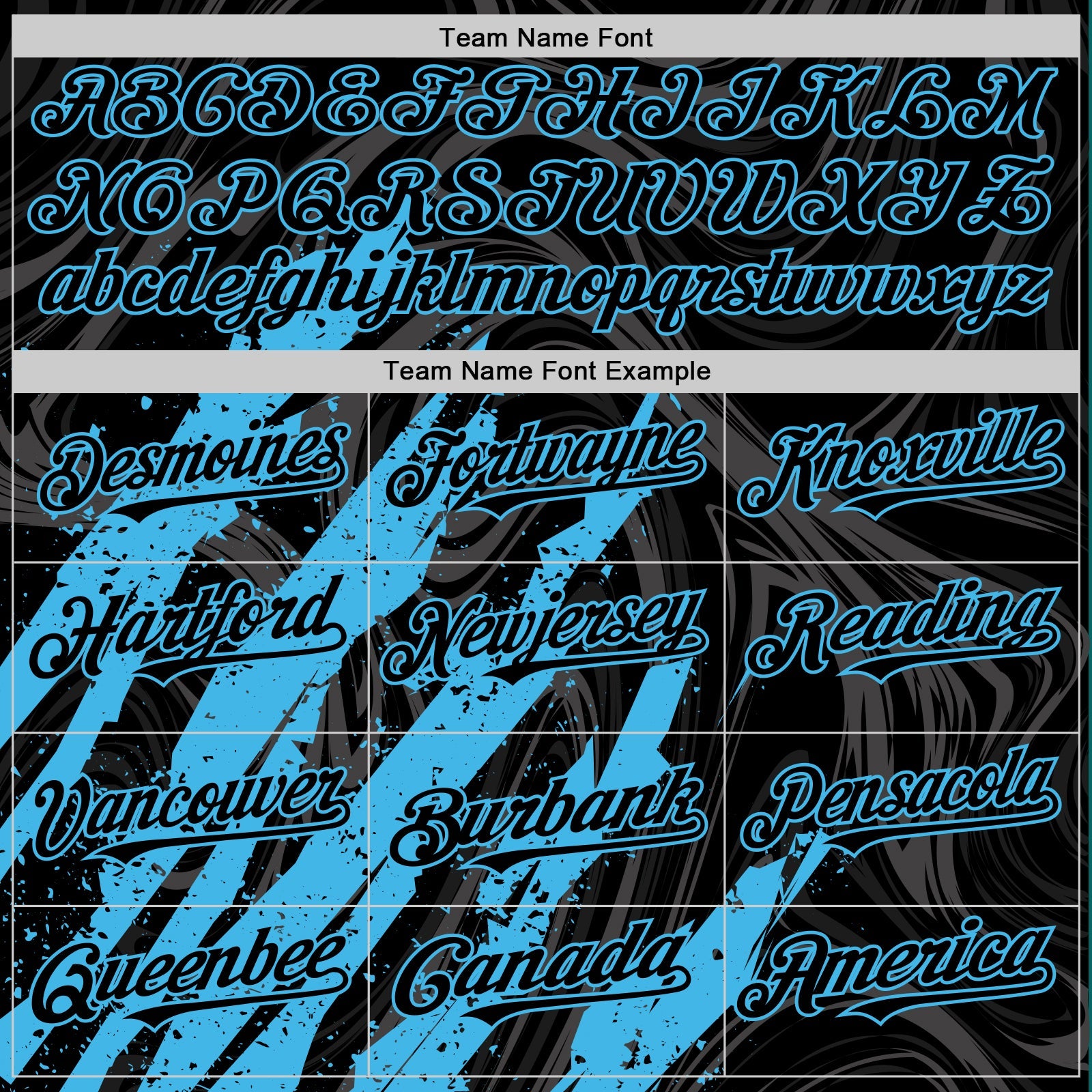 Custom Black Sky Blue-White Splash Bomber Full-Snap Varsity Letterman Hoodie Jacket view 5