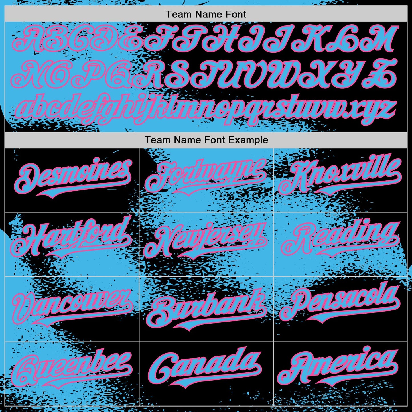 Custom Black Sky Blue-Pink Abstract Color Blocks Fragment Pattern Bomber Full-Snap Varsity Letterman Hoodie Jacket view 5