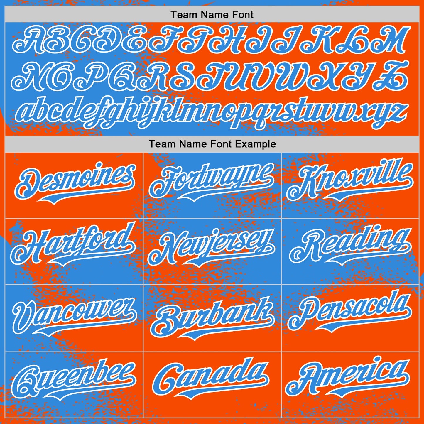 Custom Orange Powder Blue-White Abstract Color Blocks Fragment Pattern Bomber Full-Snap Varsity Letterman Hoodie Jacket view 5