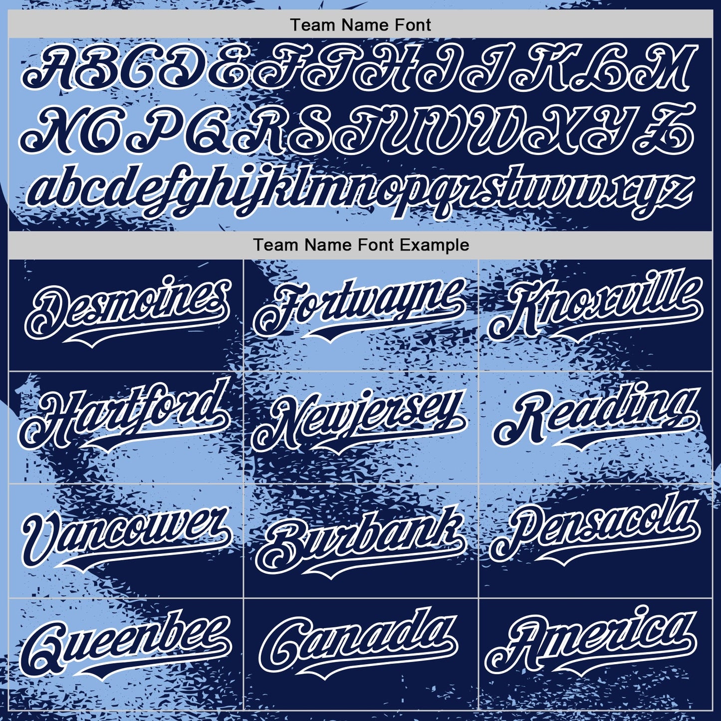 Custom Navy Light Blue-White Abstract Color Blocks Fragment Pattern Bomber Full-Snap Varsity Letterman Hoodie Jacket view 5