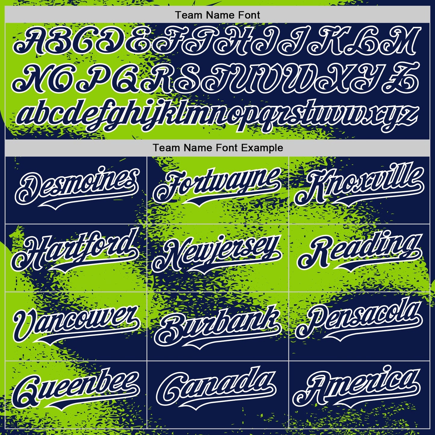 Custom Navy Neon Green-White Abstract Color Blocks Fragment Pattern Bomber Full-Snap Varsity Letterman Hoodie Jacket view 5