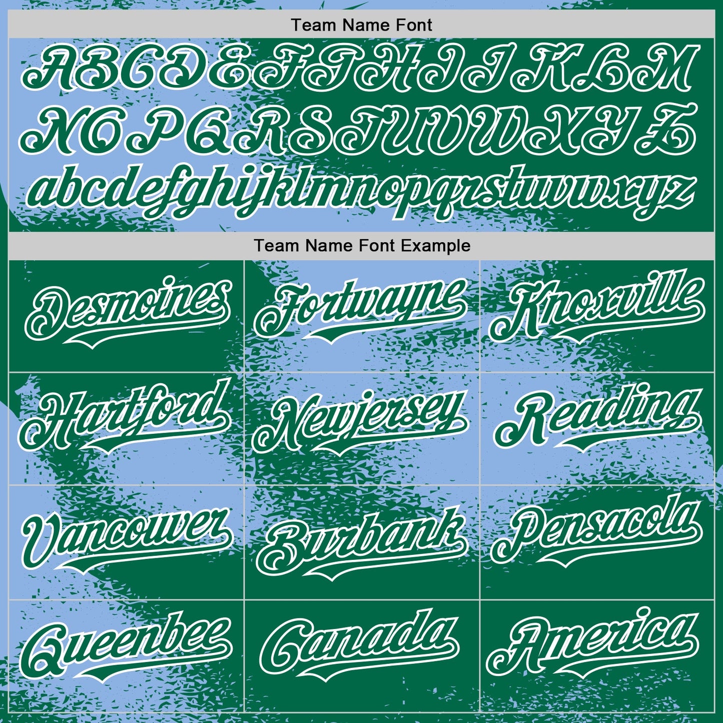 Custom Kelly Green Light Blue-White Abstract Color Blocks Fragment Pattern Bomber Full-Snap Varsity Letterman Hoodie Jacket view 5