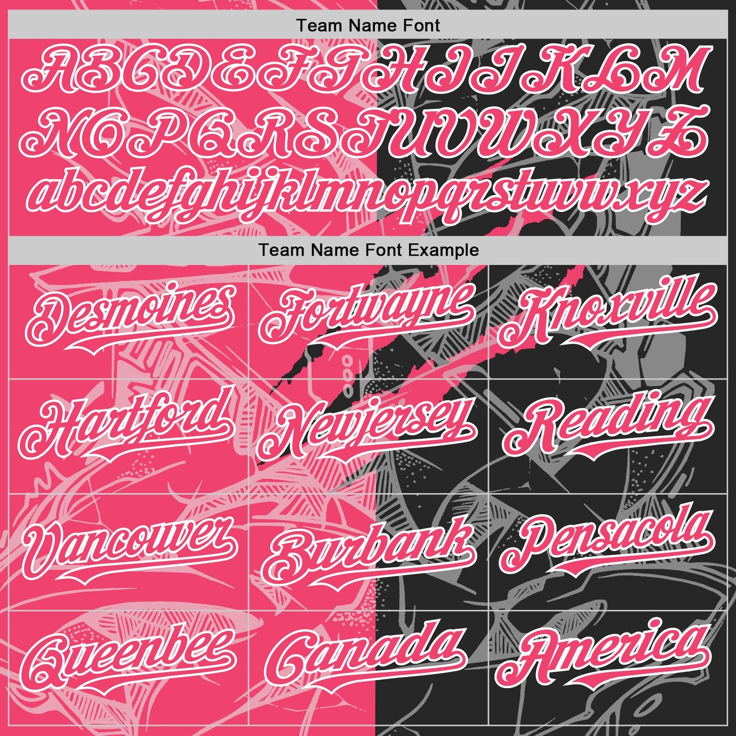 Custom Graffiti Pattern Neon Pink Black-White Scratch Bomber Full-Snap Varsity Letterman Hoodie Jacket view 5