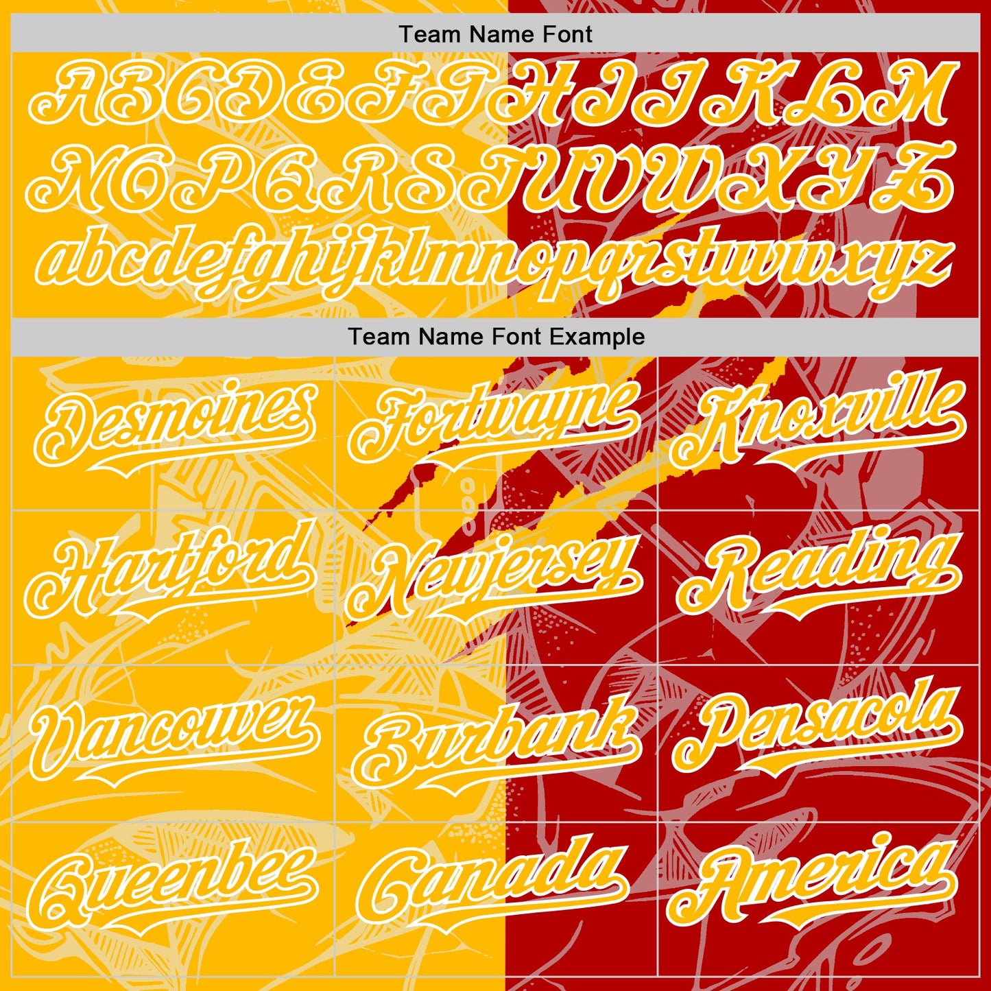 Custom Graffiti Pattern Gold Red-White Scratch Bomber Full-Snap Varsity Letterman Hoodie Jacket view 5