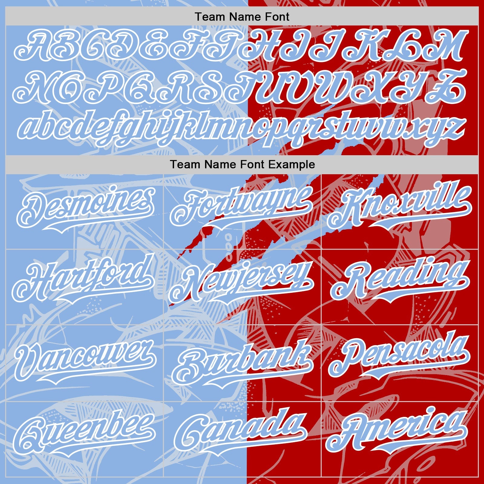 Custom Graffiti Pattern Light Blue Red-White Scratch Bomber Full-Snap Varsity Letterman Hoodie Jacket view 5