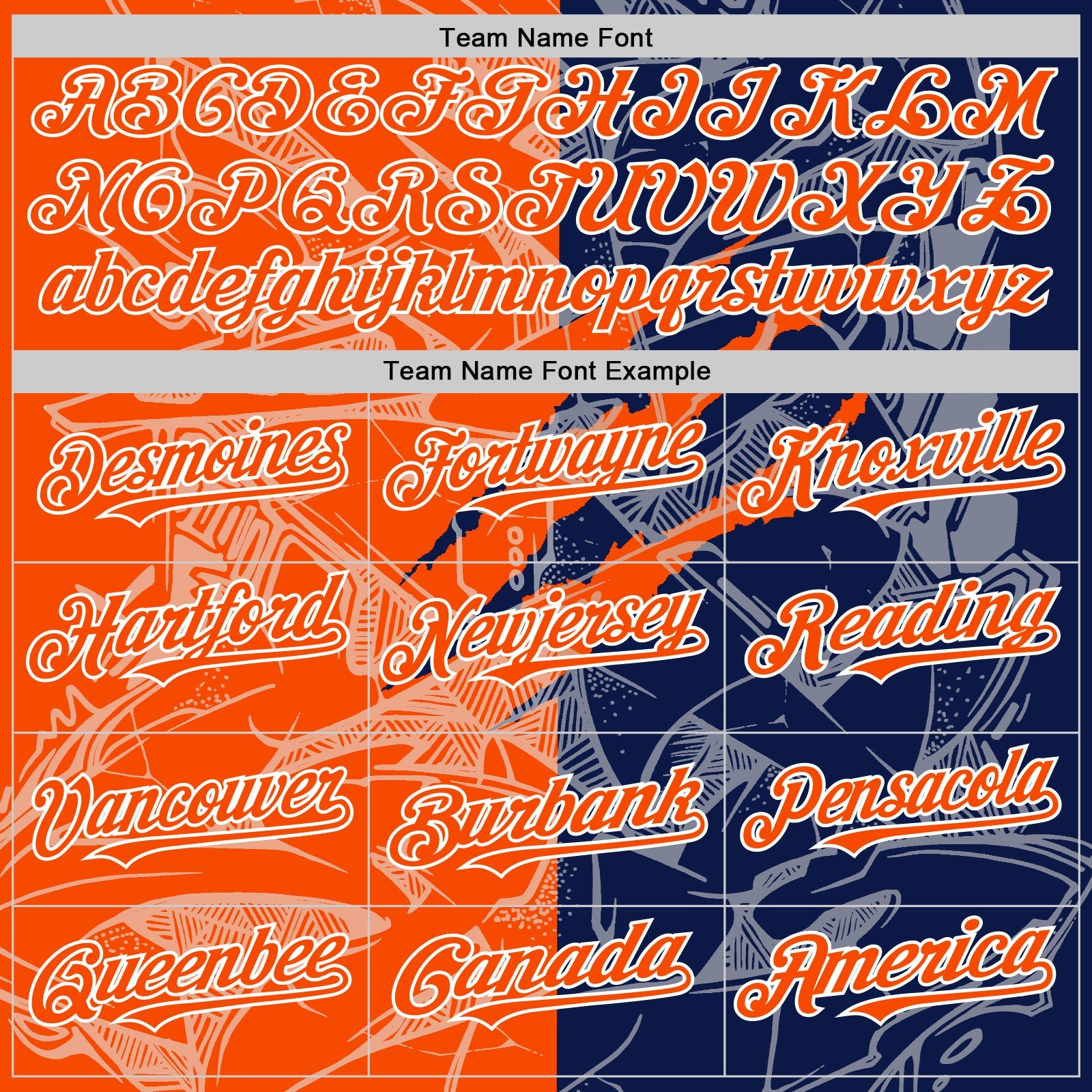 Custom Graffiti Pattern Orange Navy-White Scratch Bomber Full-Snap Varsity Letterman Hoodie Jacket view 5