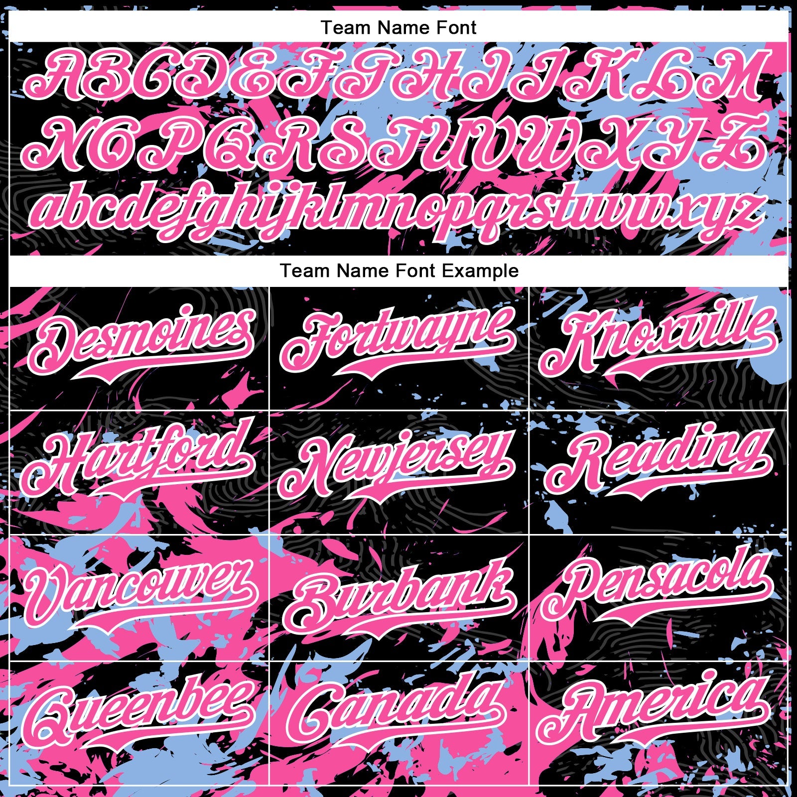 Custom Black Pink Light Blue-White Splash Bomber Full-Snap Varsity Letterman Hoodie Jacket view 5