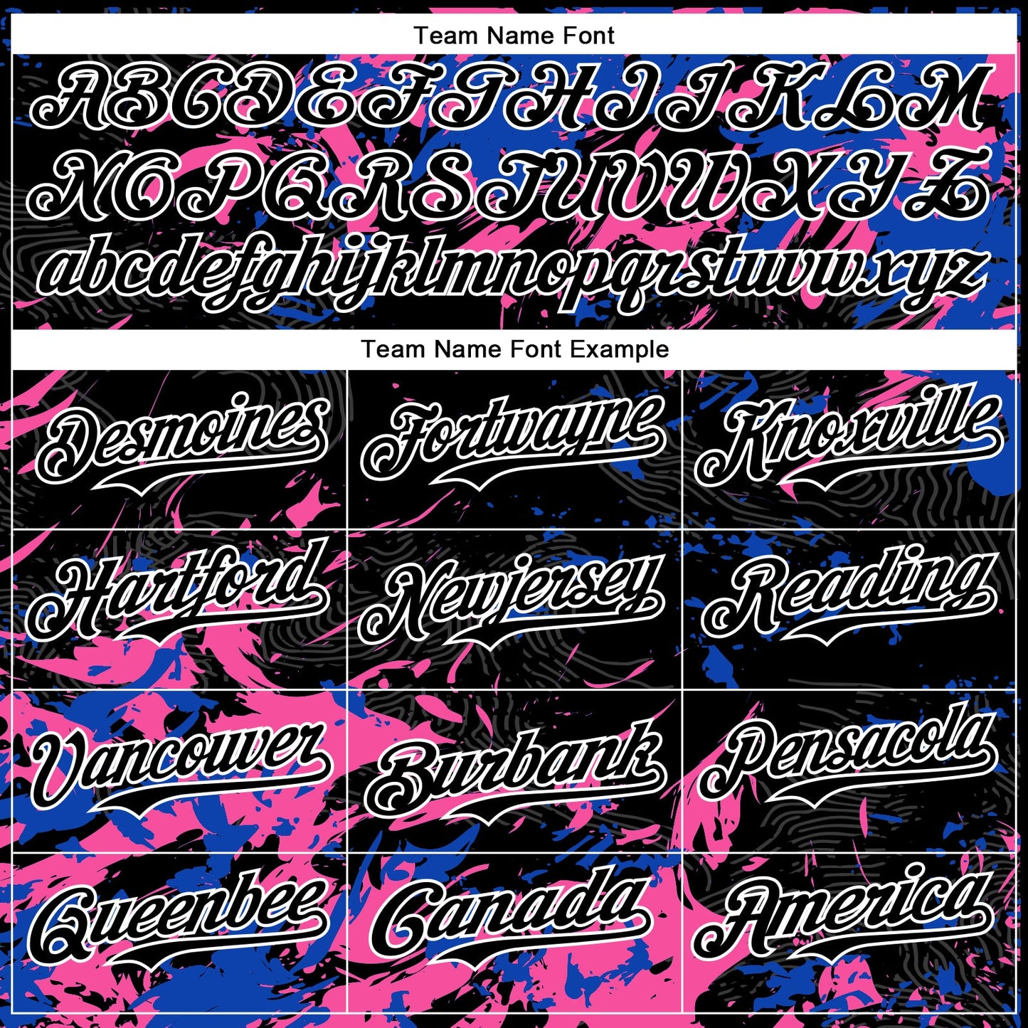 Custom Black Thunder Blue Pink-White Splash Bomber Full-Snap Varsity Letterman Hoodie Jacket view 5