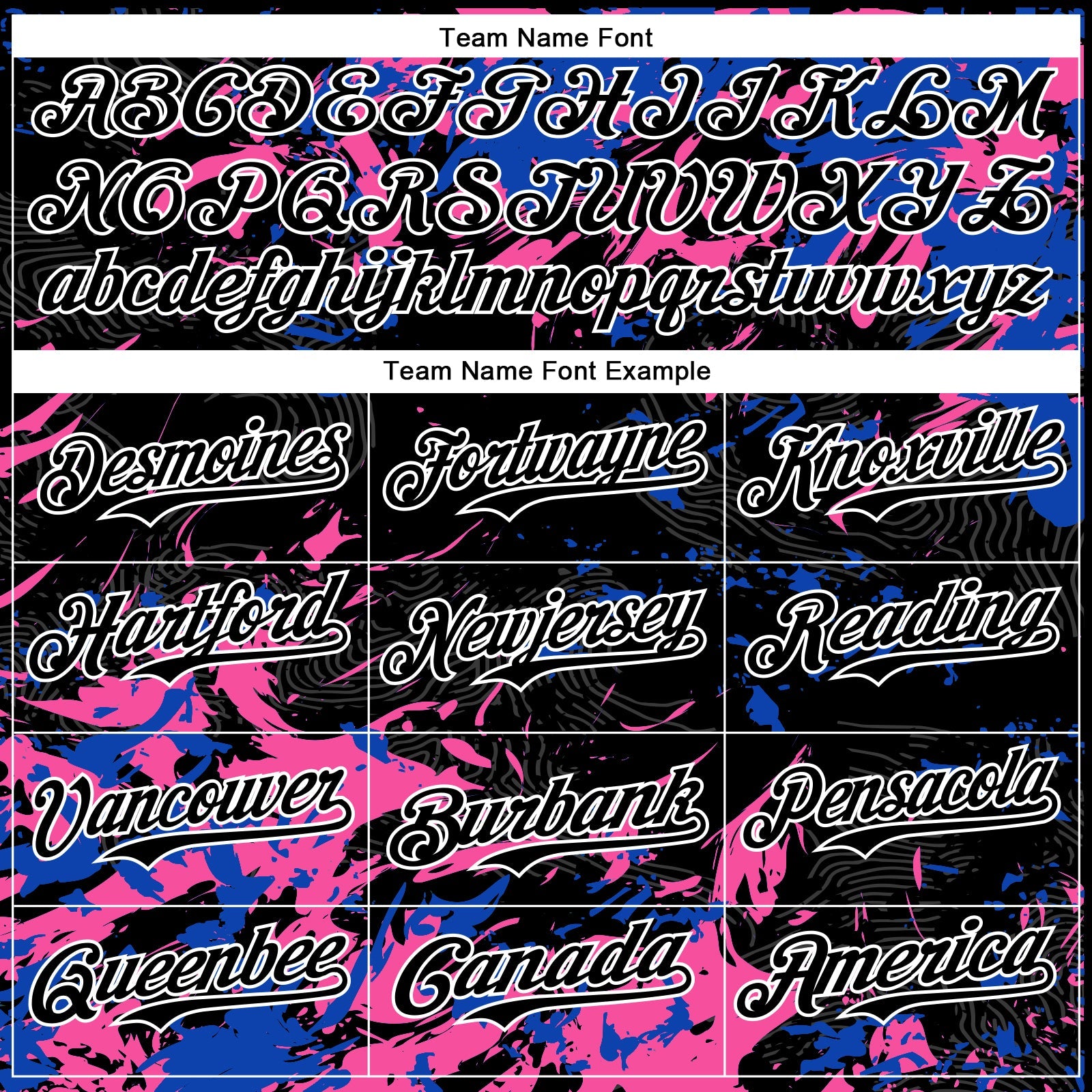 Custom Black Thunder Blue Pink-White Splash Bomber Full-Snap Varsity Letterman Hoodie Jacket view 5