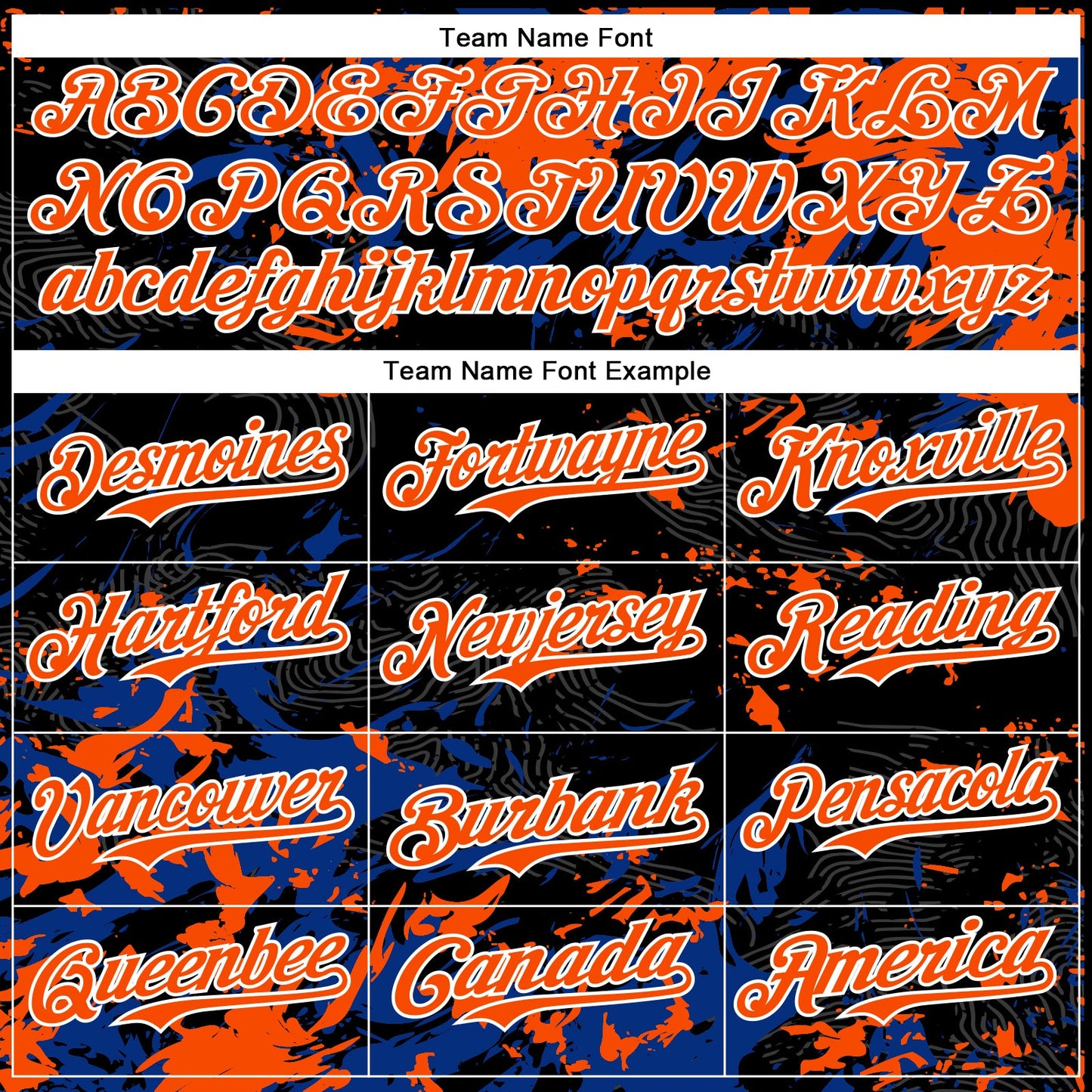 Custom Black Orange Royal-White Splash Bomber Full-Snap Varsity Letterman Hoodie Jacket view 5