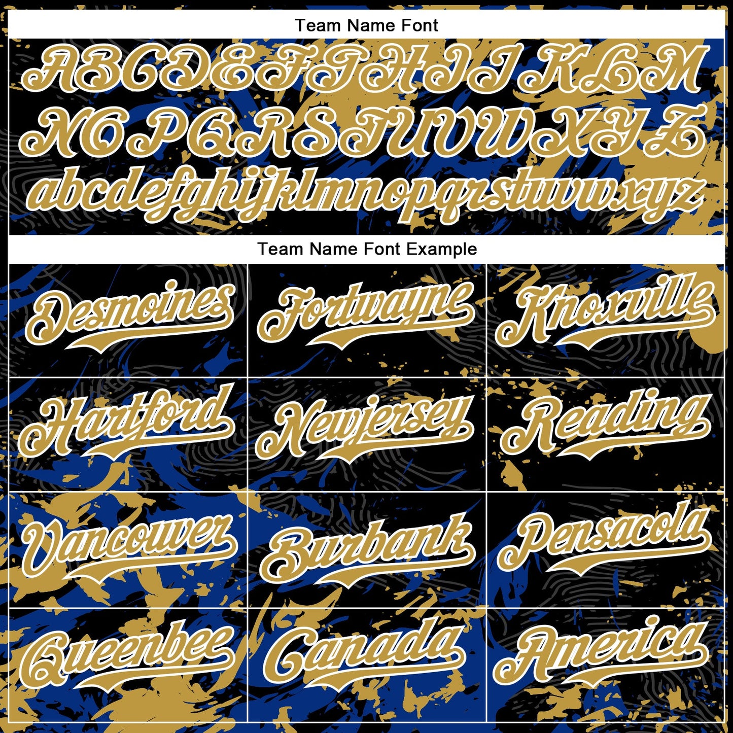 Custom Black Old Gold Royal-White Splash Bomber Full-Snap Varsity Letterman Hoodie Jacket view 5