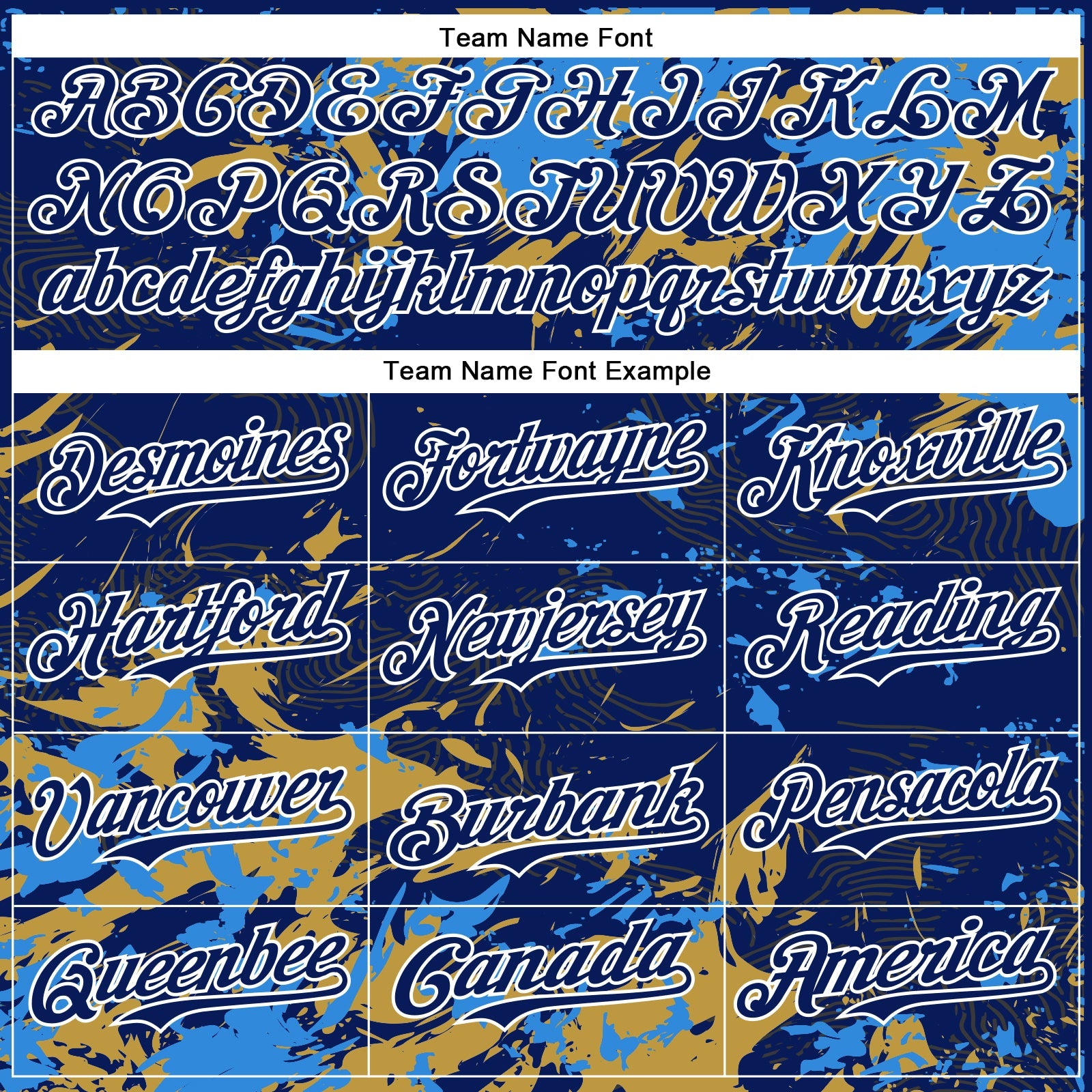 Custom Royal Powder Blue Old Gold-White Splash Bomber Full-Snap Varsity Letterman Hoodie Jacket view 5