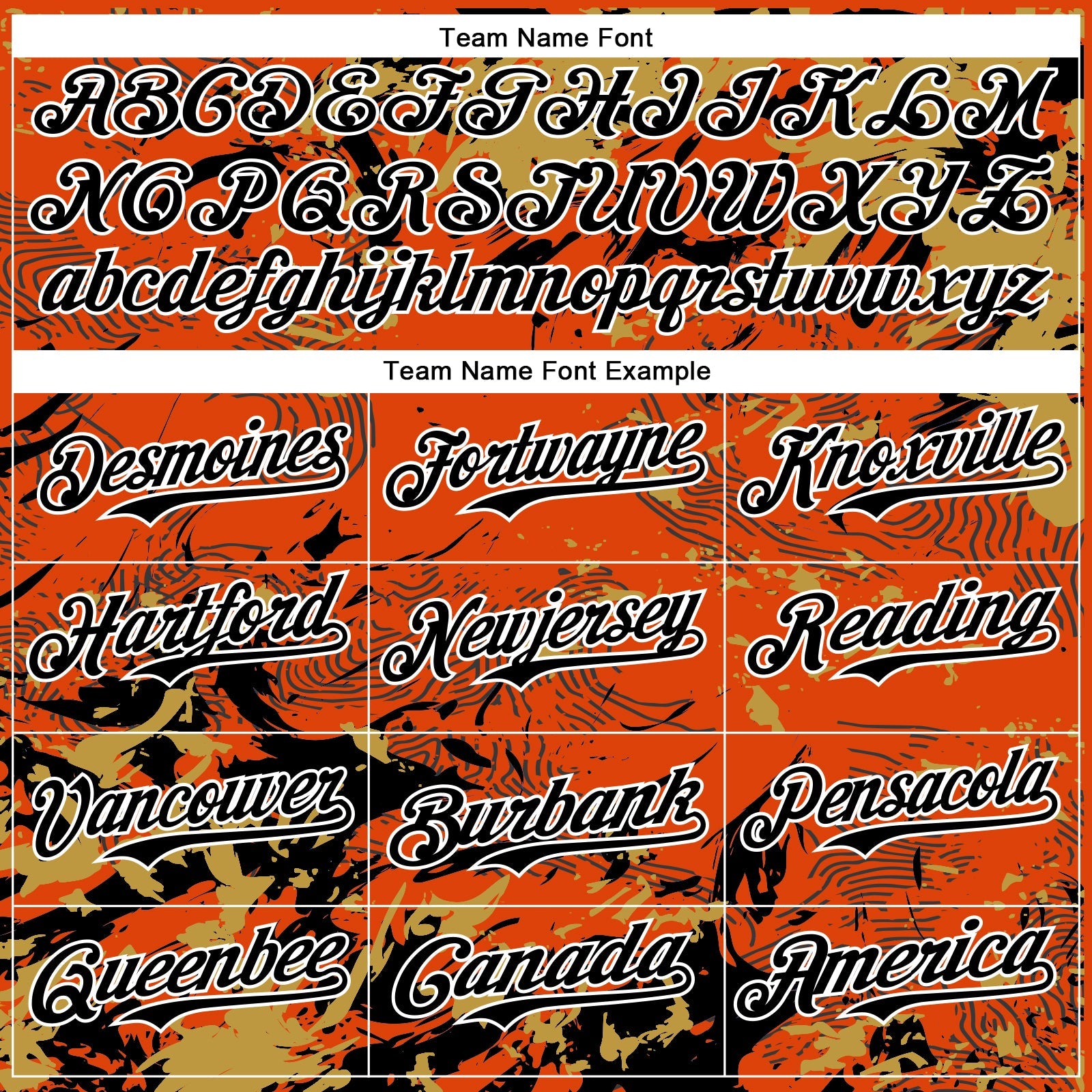 Custom Orange Black Old Gold-White Splash Bomber Full-Snap Varsity Letterman Hoodie Jacket view 5