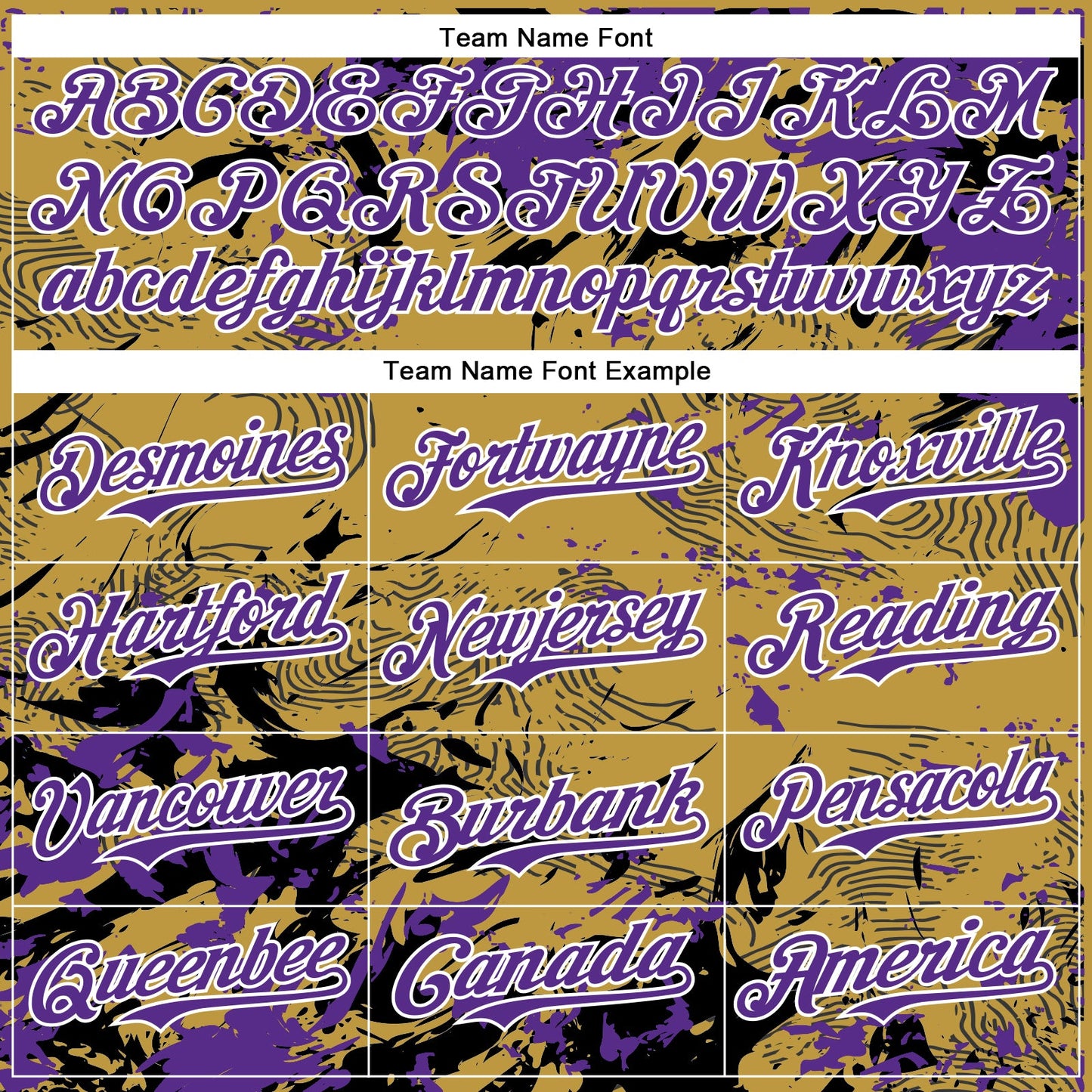Custom Old Gold Purple Black-White Splash Bomber Full-Snap Varsity Letterman Hoodie Jacket view 5