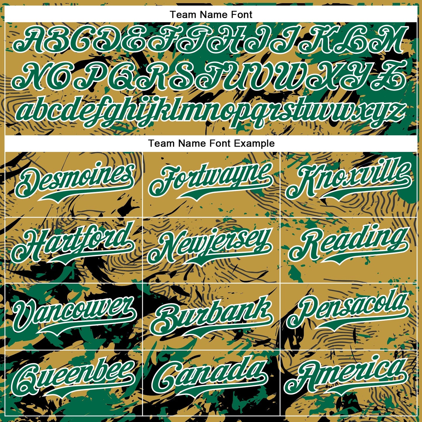 Custom Old Gold Kelly Green Black-White Splash Bomber Full-Snap Varsity Letterman Hoodie Jacket view 5