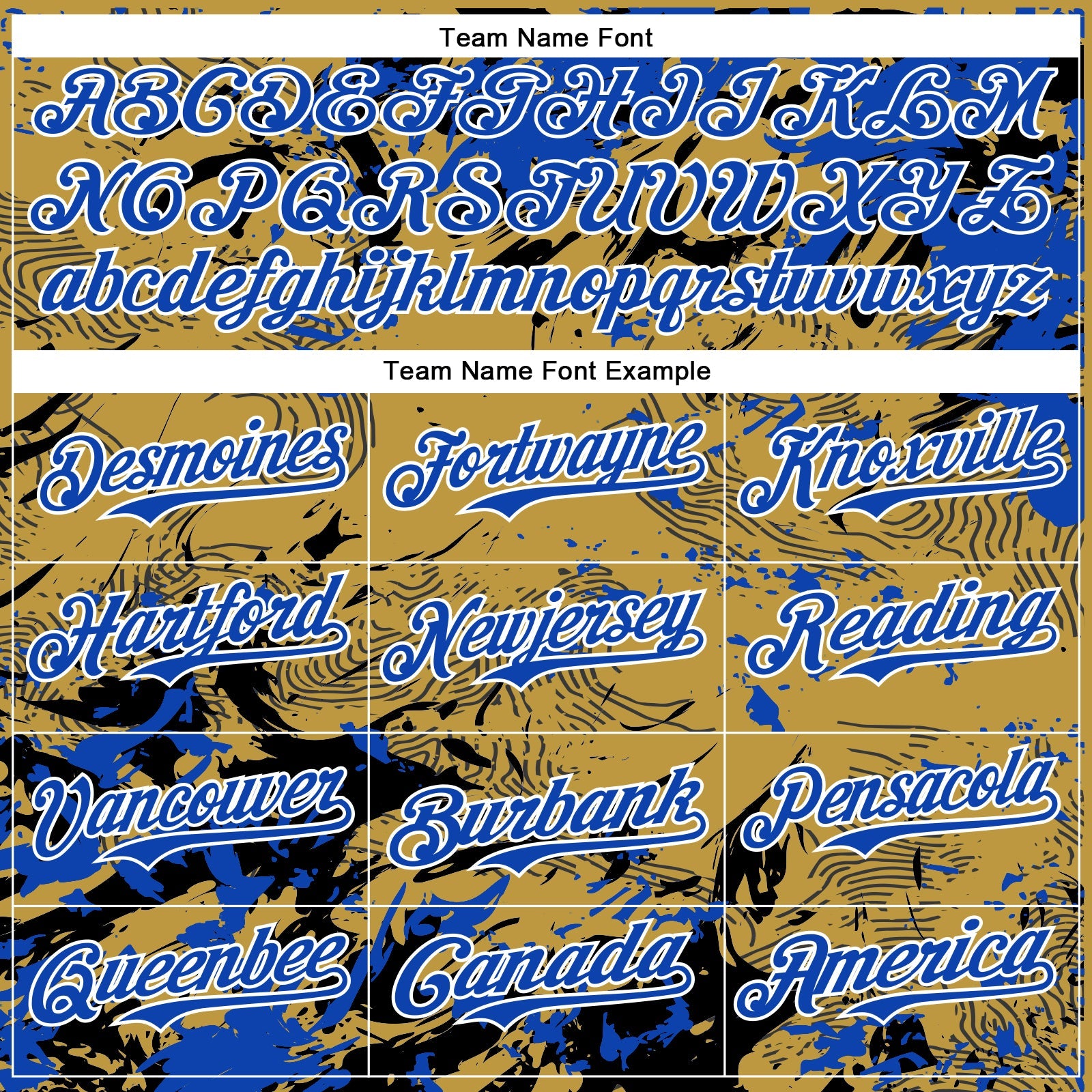 Custom Old Gold Thunder Blue Black-White Splash Bomber Full-Snap Varsity Letterman Hoodie Jacket view 5